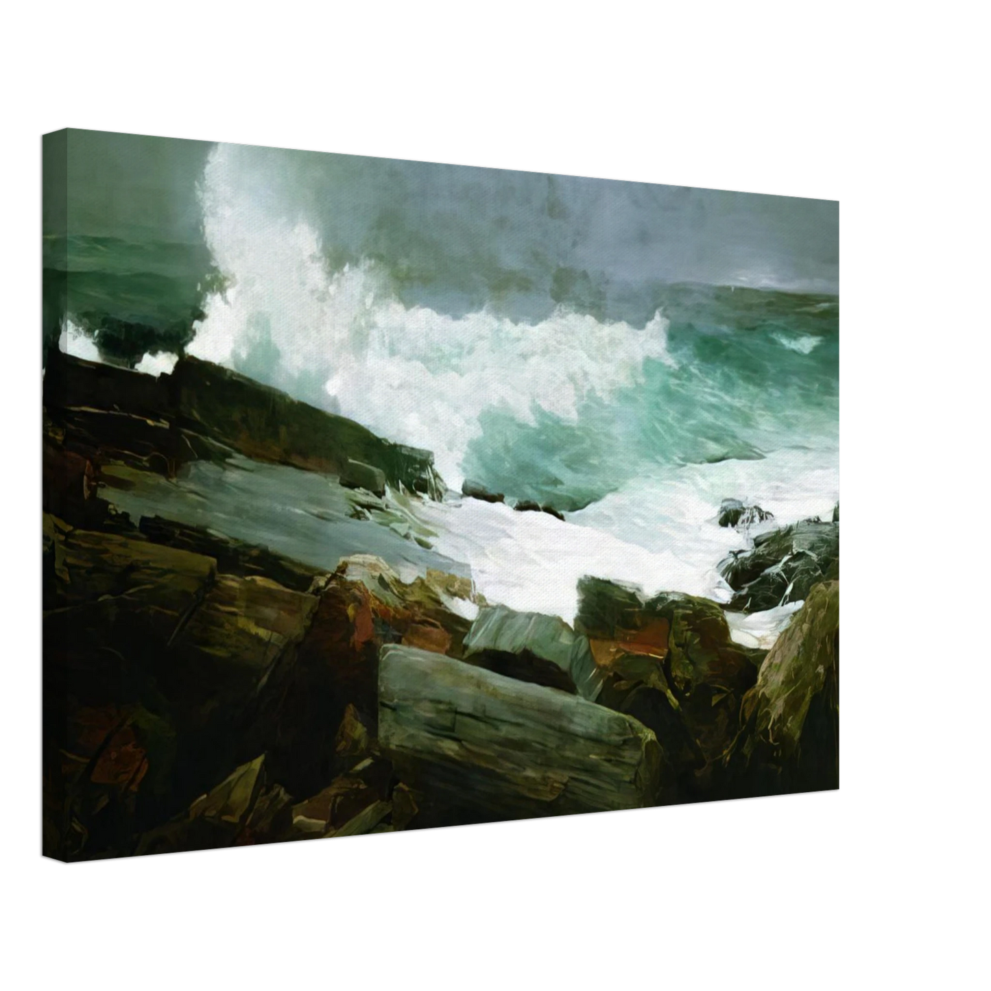 Winslow Homer - WEATHERBEATEN 1894 Canvas - 40x60 cm / 16x24 inches-canvas
