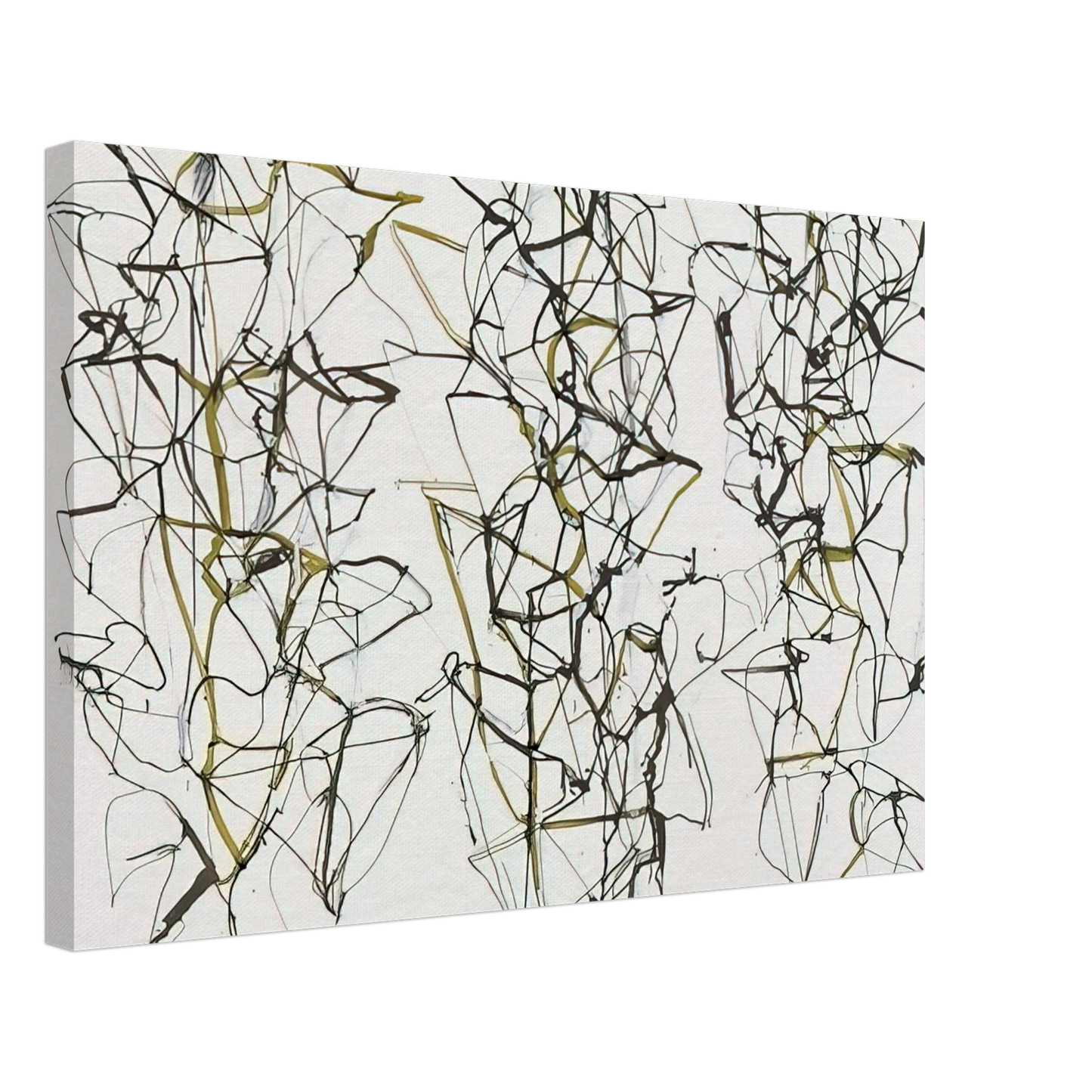 Brice Marden - Untitled with Green - 1989 Canvas - 40x60 cm / 16x24 inches-canvas