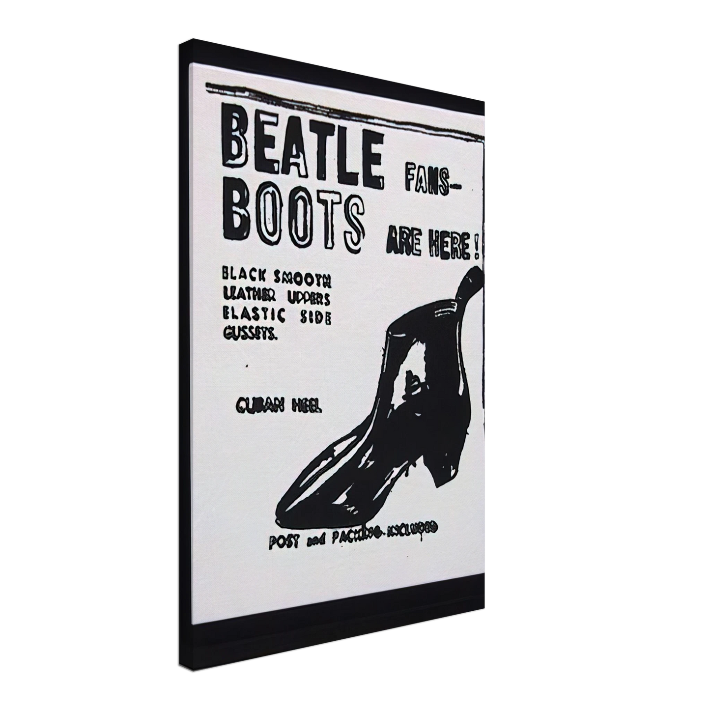 Andy Warhol - Beatle Boots Canvas - 40x60 cm / 16x24 inches-canvas