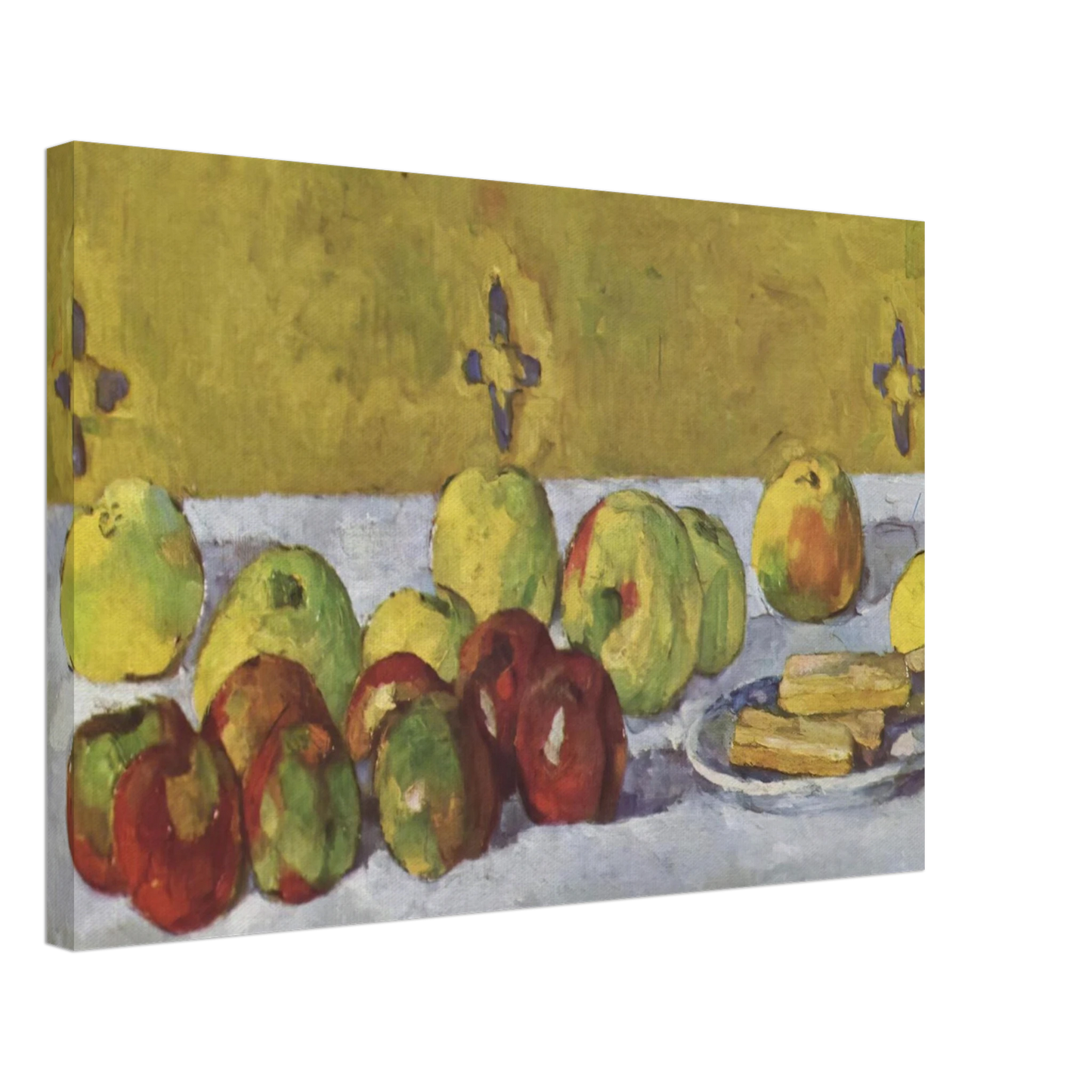 Paul Cezanne - Still life with apples and biscuits Canvas - 70x100 cm / 28x40 inches-canvas