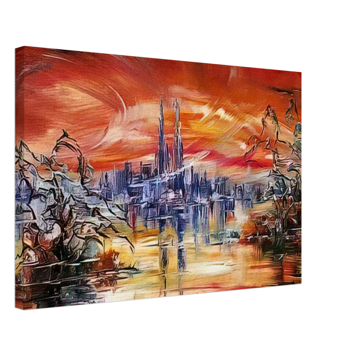 Konrad Zuse - Untitled - 1981 Canvas - 70x100 cm / 28x40 inches-canvas