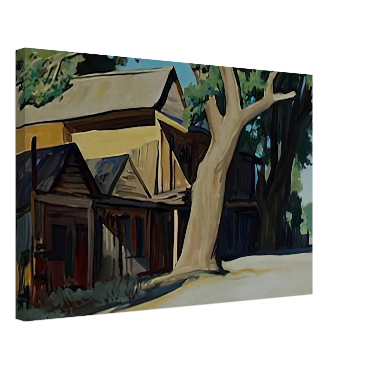 Maynard Dixon - OLD CHINATOWN CARSON CITY NEVADA 1937 Canvas - 40x60 cm / 16x24 inches-canvas