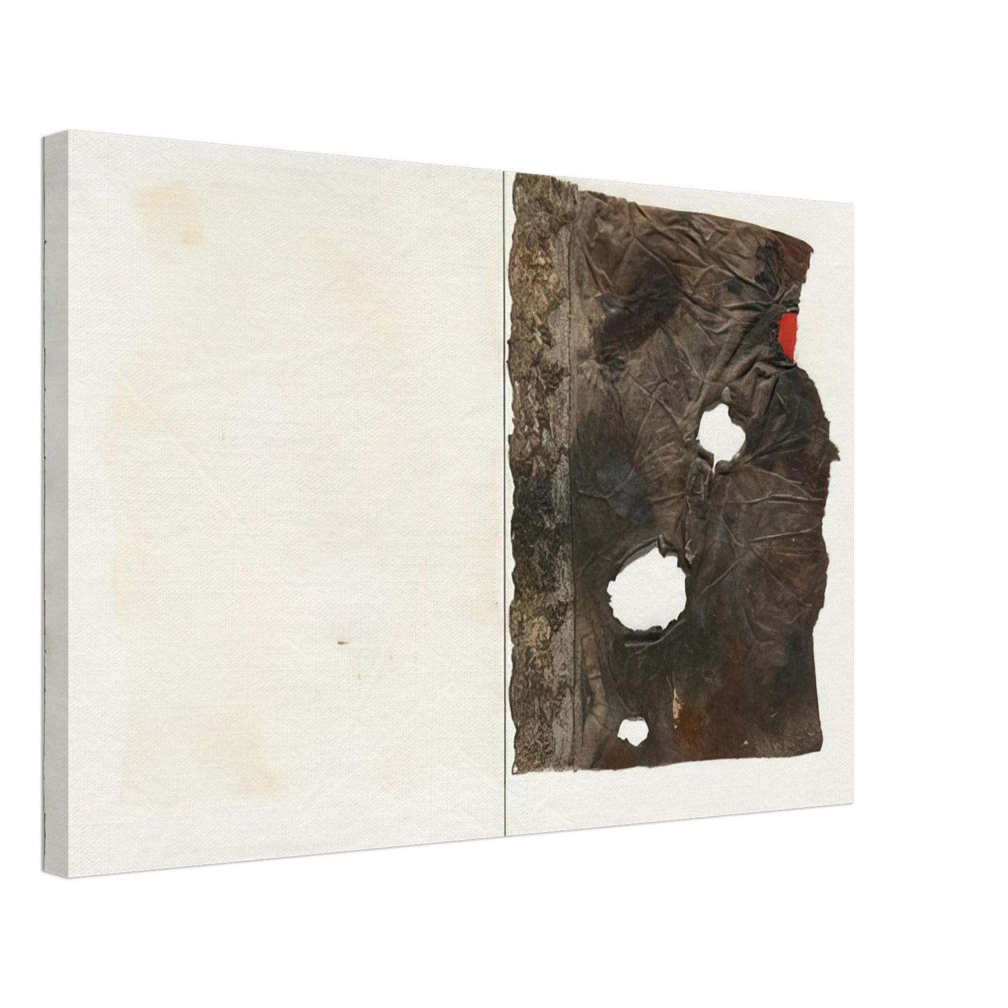 Alberto Burri - Plate from 17 variazioni su temi proposti per una pura ideologia fonetica - 1955 Canvas - 70x100 cm / 28x40 inches-canvas