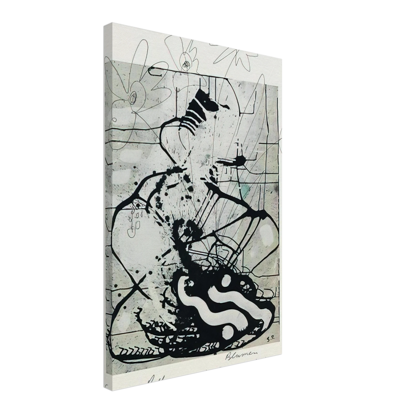 Sigmar Polke - BLUMEN 1985 Canvas - 40x60 cm / 16x24 inches-canvas