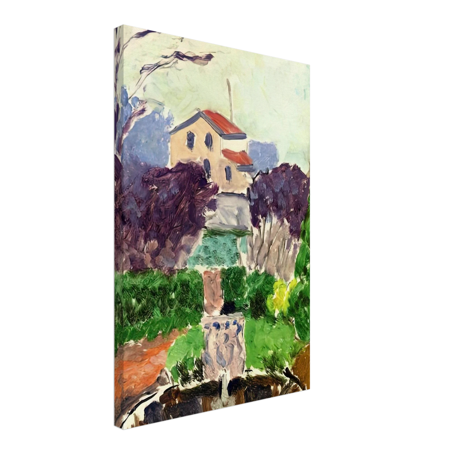 Henri Matisse - THE ARTIST S GARDEN AT ISSY LES MOULINEAUX 1918 Canvas - 40x60 cm / 16x24 inches-canvas