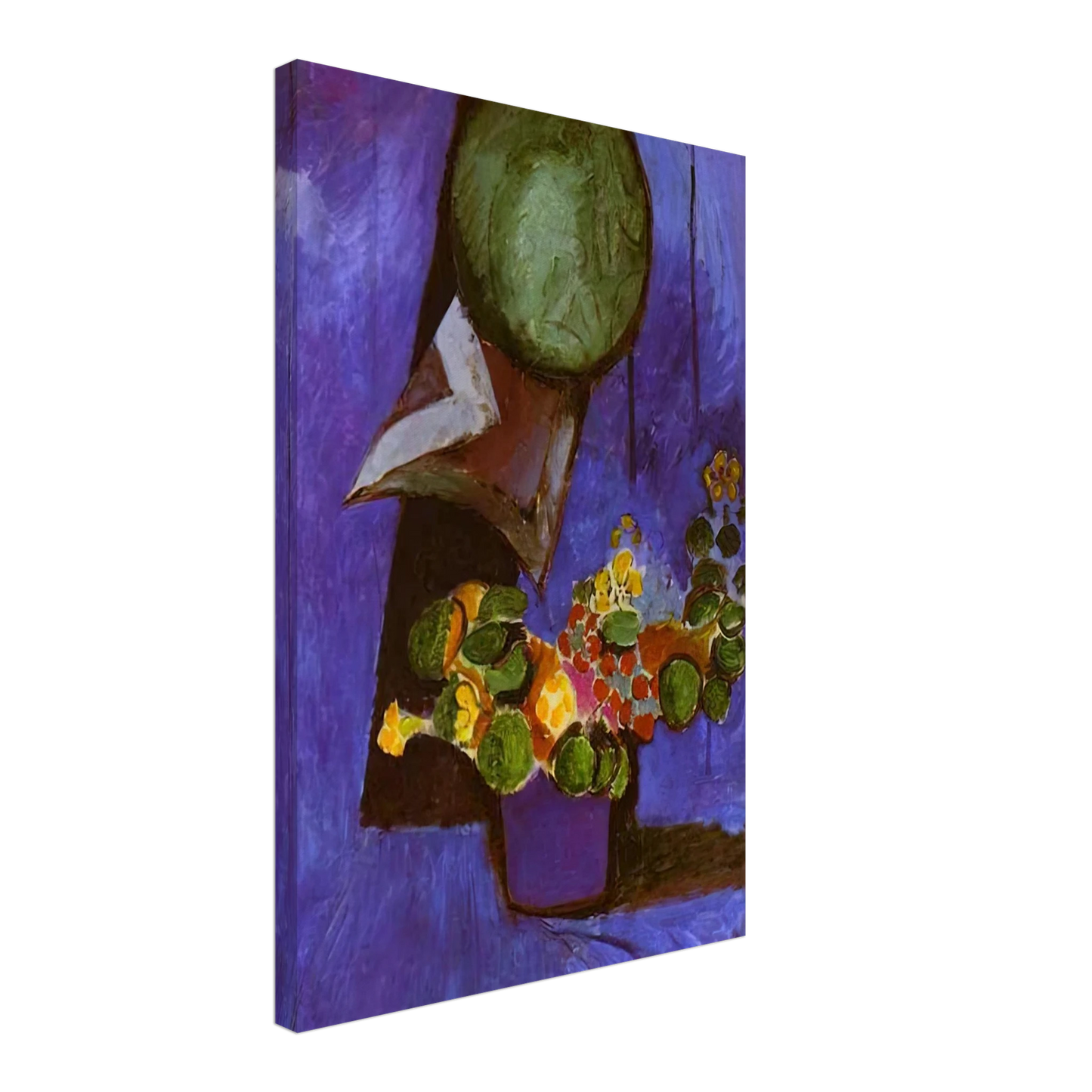 Henri Matisse - FLOWERS AND CERAMIC PLATE Canvas - 70x100 cm / 28x40 inches-canvas