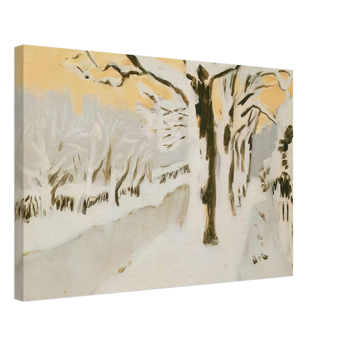 Fairfield Porter - LATE AFTERNOON SNOW 1972 Canvas - 70x100 cm / 28x40 inches-canvas