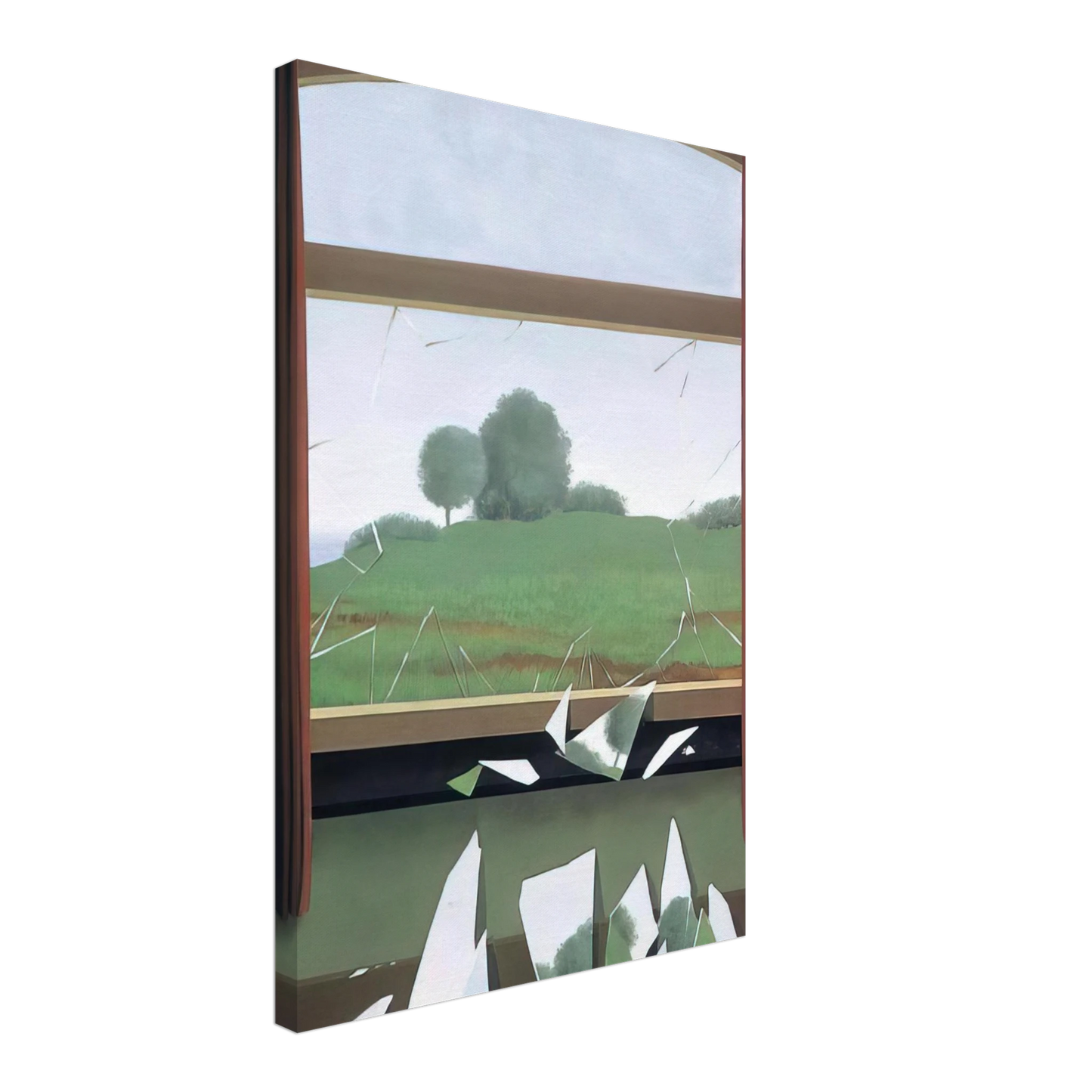 Rene Magritte - THE KEY TO THE FIELDS 1936 Canvas - 40x60 cm / 16x24 inches-canvas