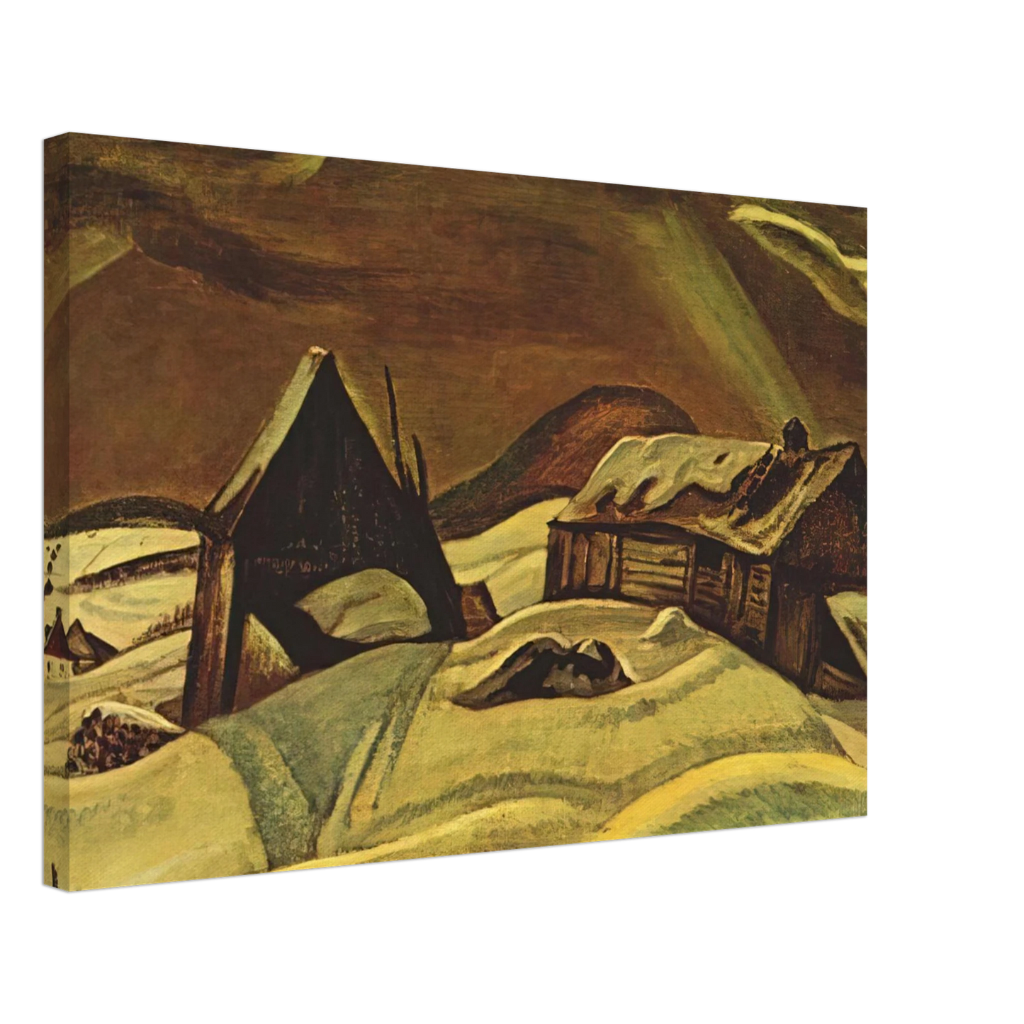 A.Y. Jackson - Grey Day, Laurentians - 1928 Canvas - 40x60 cm / 16x24 inches-canvas