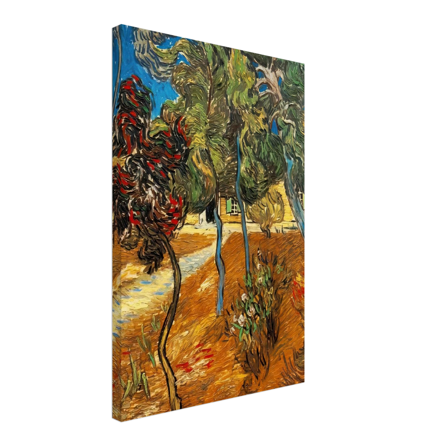 Vincent van Gogh - Trees in the Asylum Garden Canvas - 40x60 cm / 16x24 inches-canvas