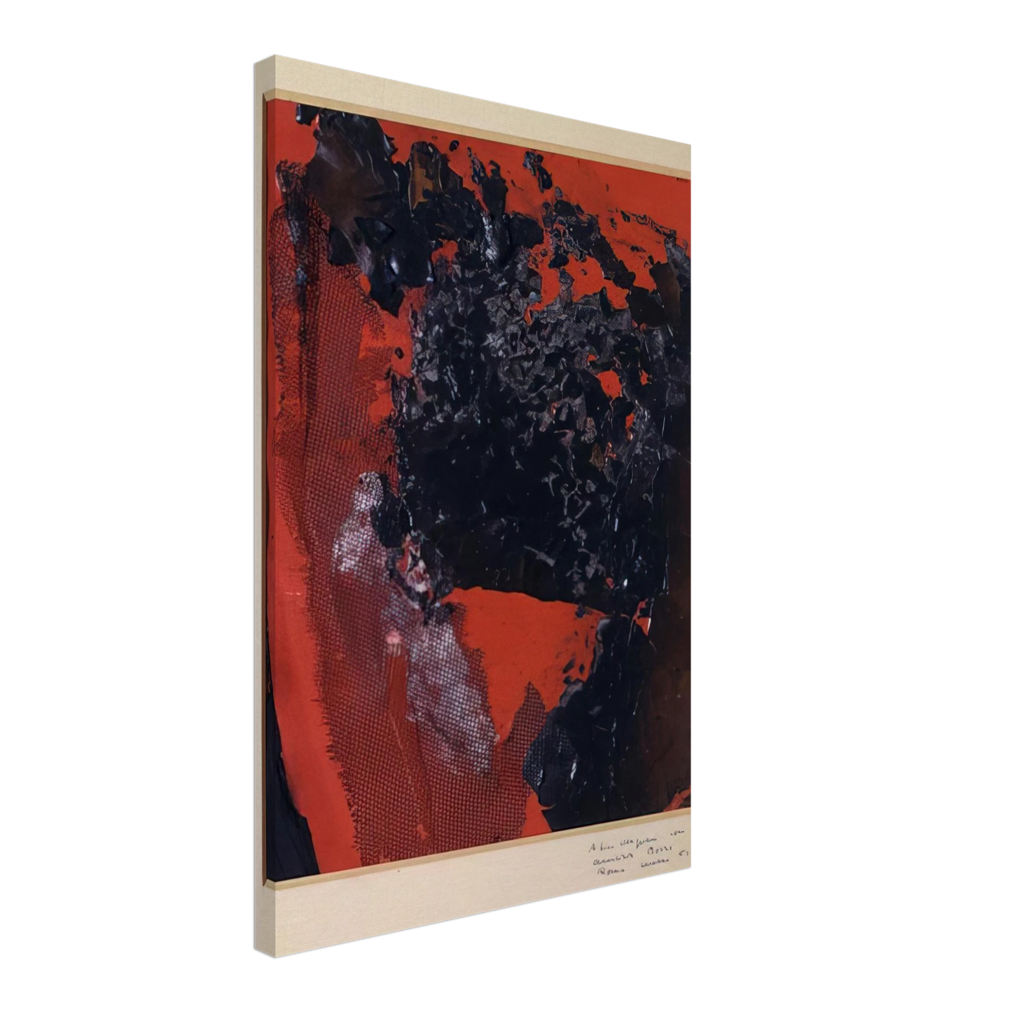 Alberto Burri - Combustion - 1961 Canvas - 40x60 cm / 16x24 inches-canvas