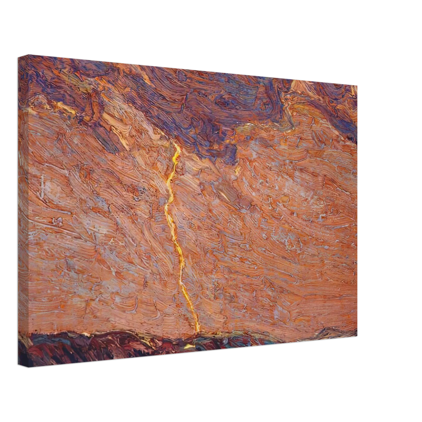 Tom Thomson - LIGHTNING CANOE LAKE 1915 Canvas - 70x100 cm / 28x40 inches-canvas