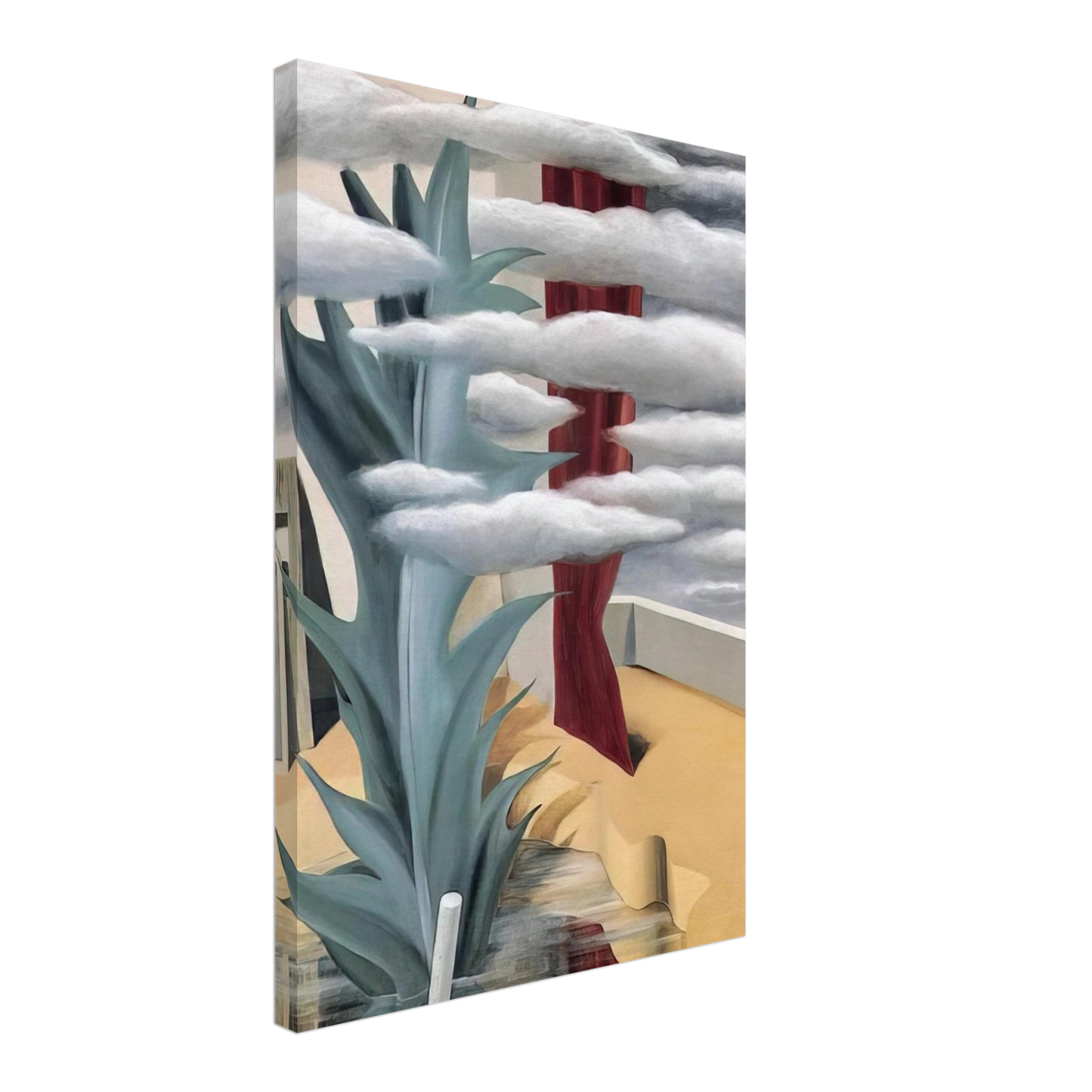 Rene Magritte - AFTER THE WATER THE CLOUDS 1926 Canvas - 70x100 cm / 28x40 inches-canvas