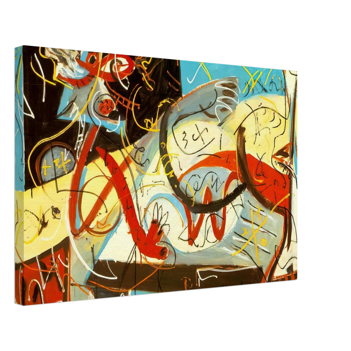 Jackson Pollock - STENOGRAPHIC FIGURE Canvas - 40x60 cm / 16x24 inches-canvas