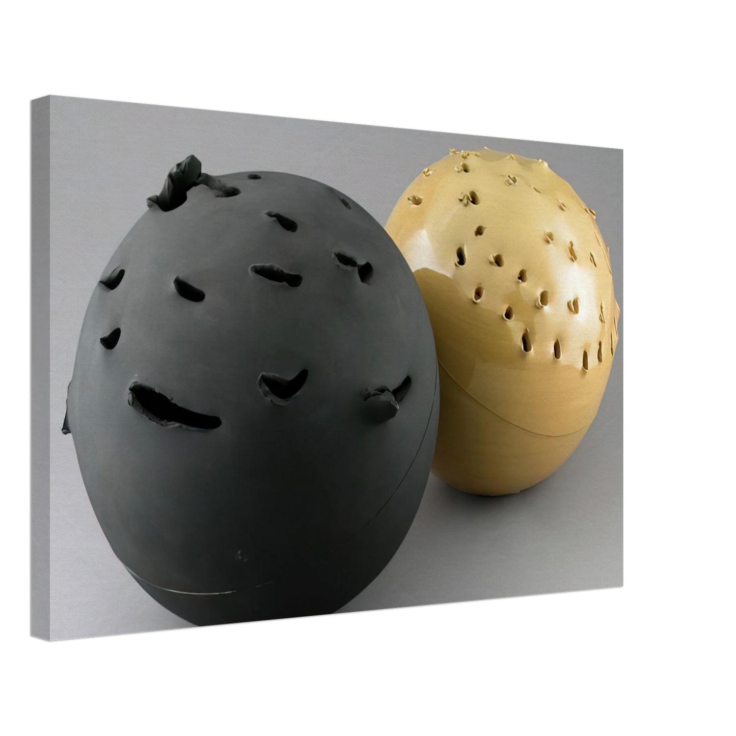 Lucio Fontana - Sphere - 1957 Canvas - 70x100 cm / 28x40 inches-canvas