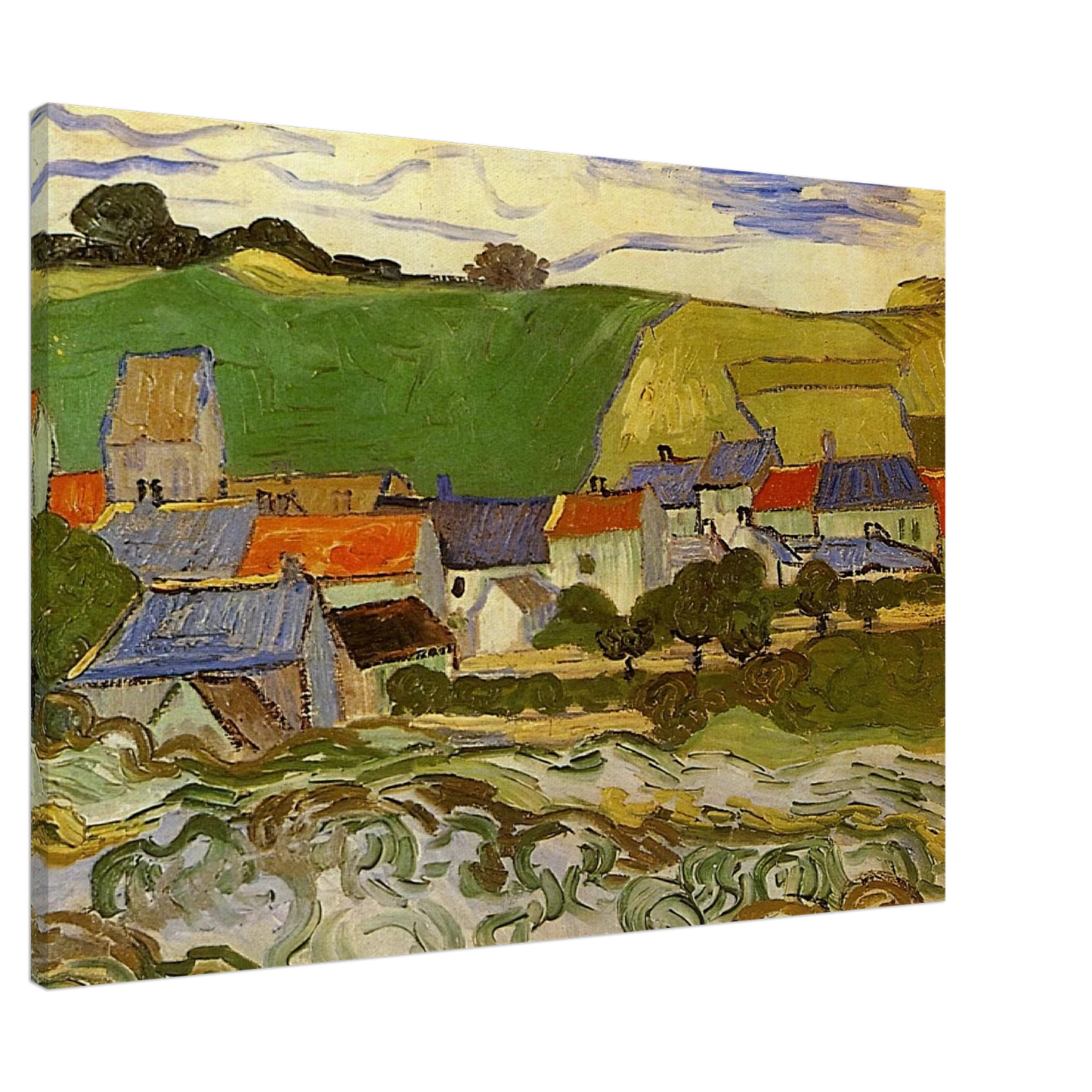 Vincent van Gogh - View of Auvers Canvas - Default Title-canvas