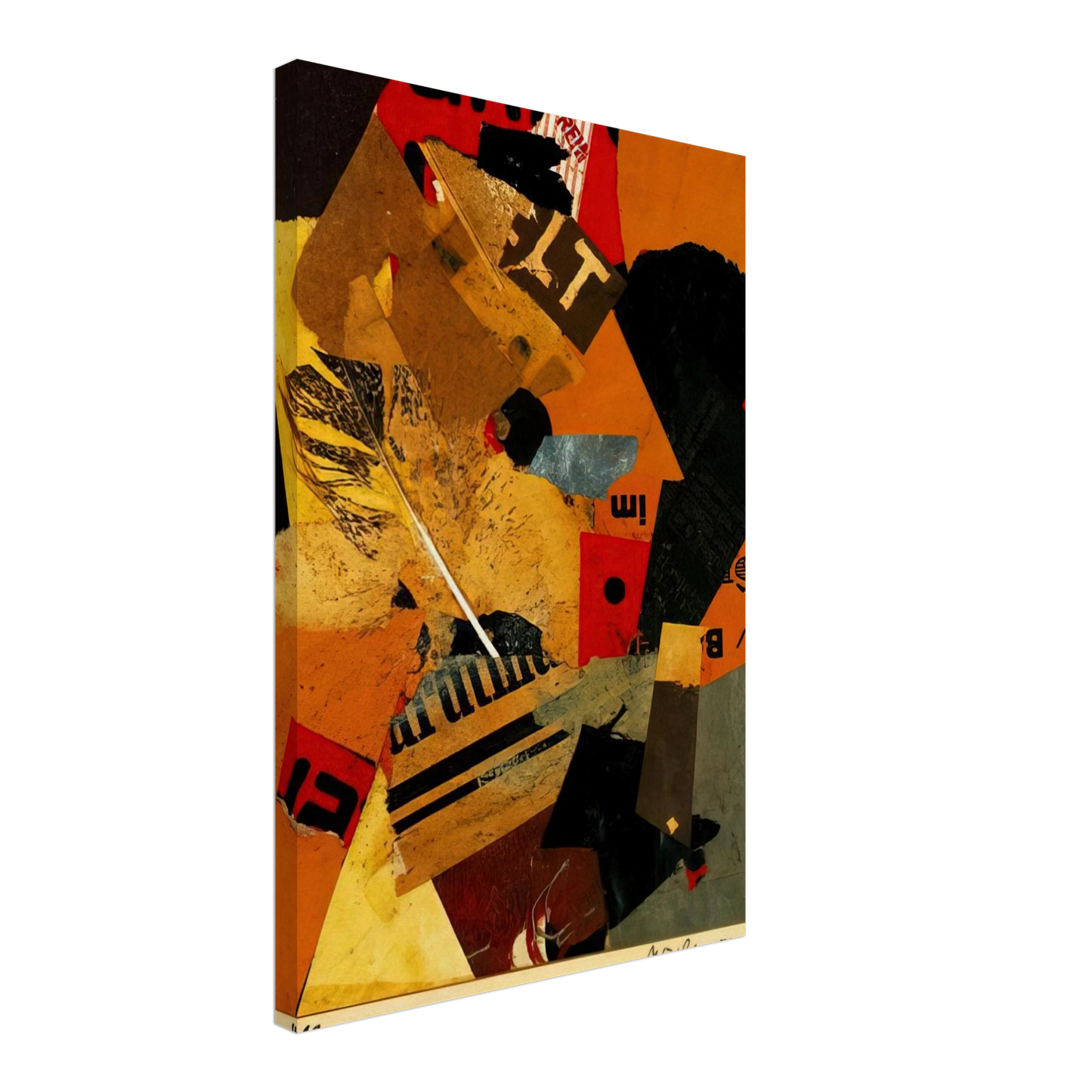 Kurt Schwitters - SOMETHING OR OTHER 1922 Canvas - 40x60 cm / 16x24 inches-canvas