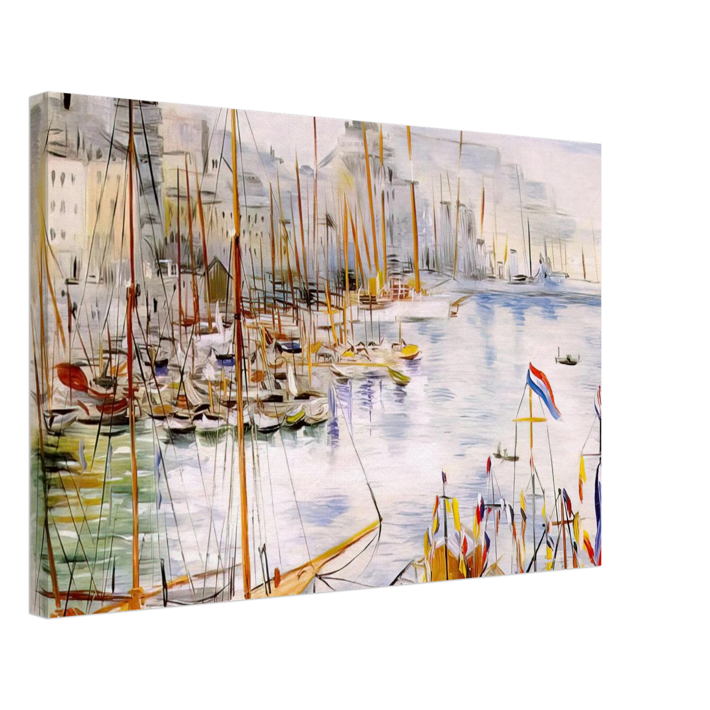 Moise Kisling - MARSEILLE PORT Canvas - 40x60 cm / 16x24 inches-canvas