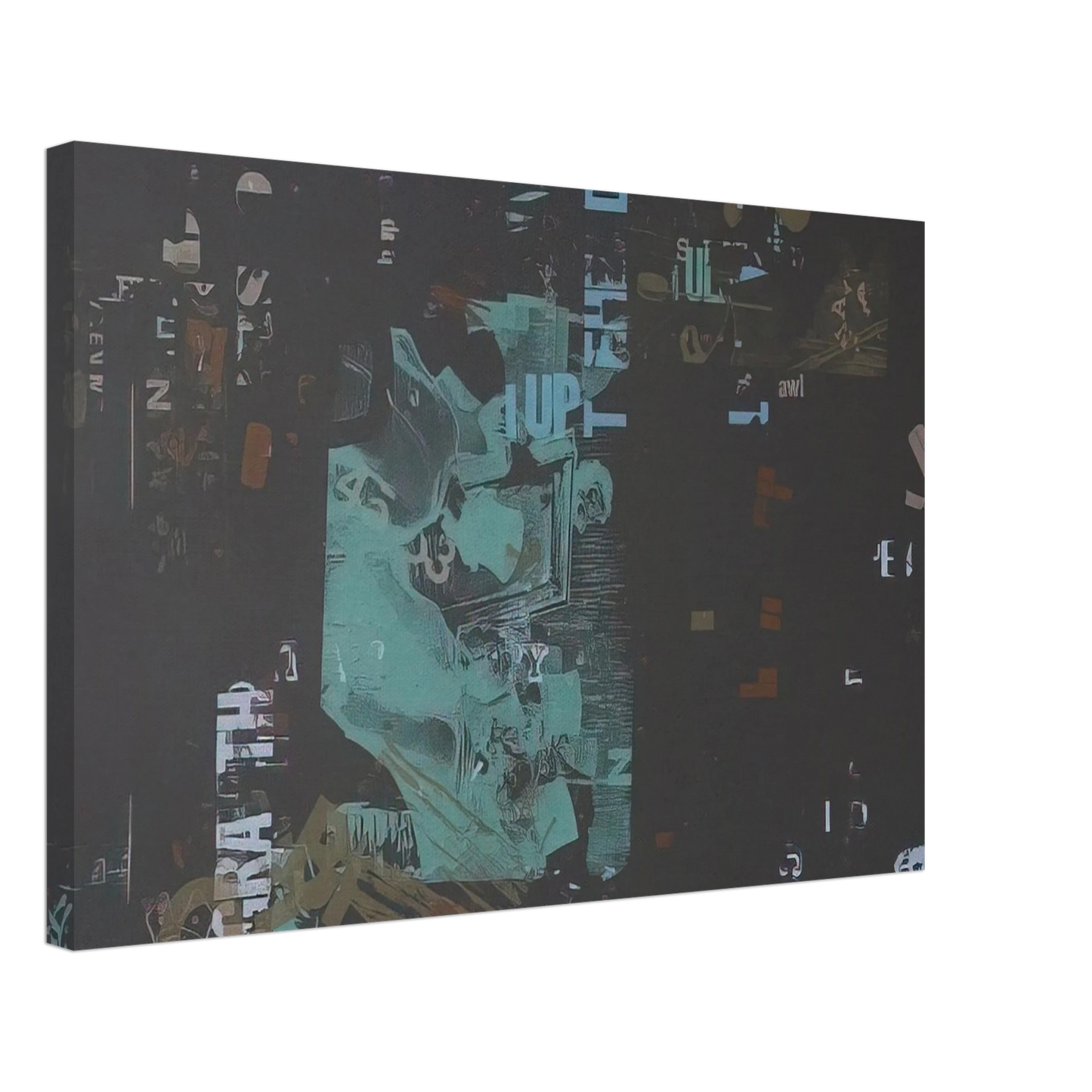 John Cage - Not Wanting to Say Anything About Marcel Detail - 1969 Canvas - 70x100 cm / 28x40 inches-canvas