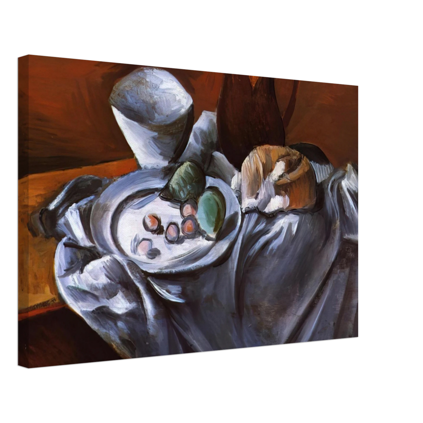 Andre Derain - STILL LIFE WITH PEARS AND INDIAN BOWL Canvas - 40x60 cm / 16x24 inches-canvas