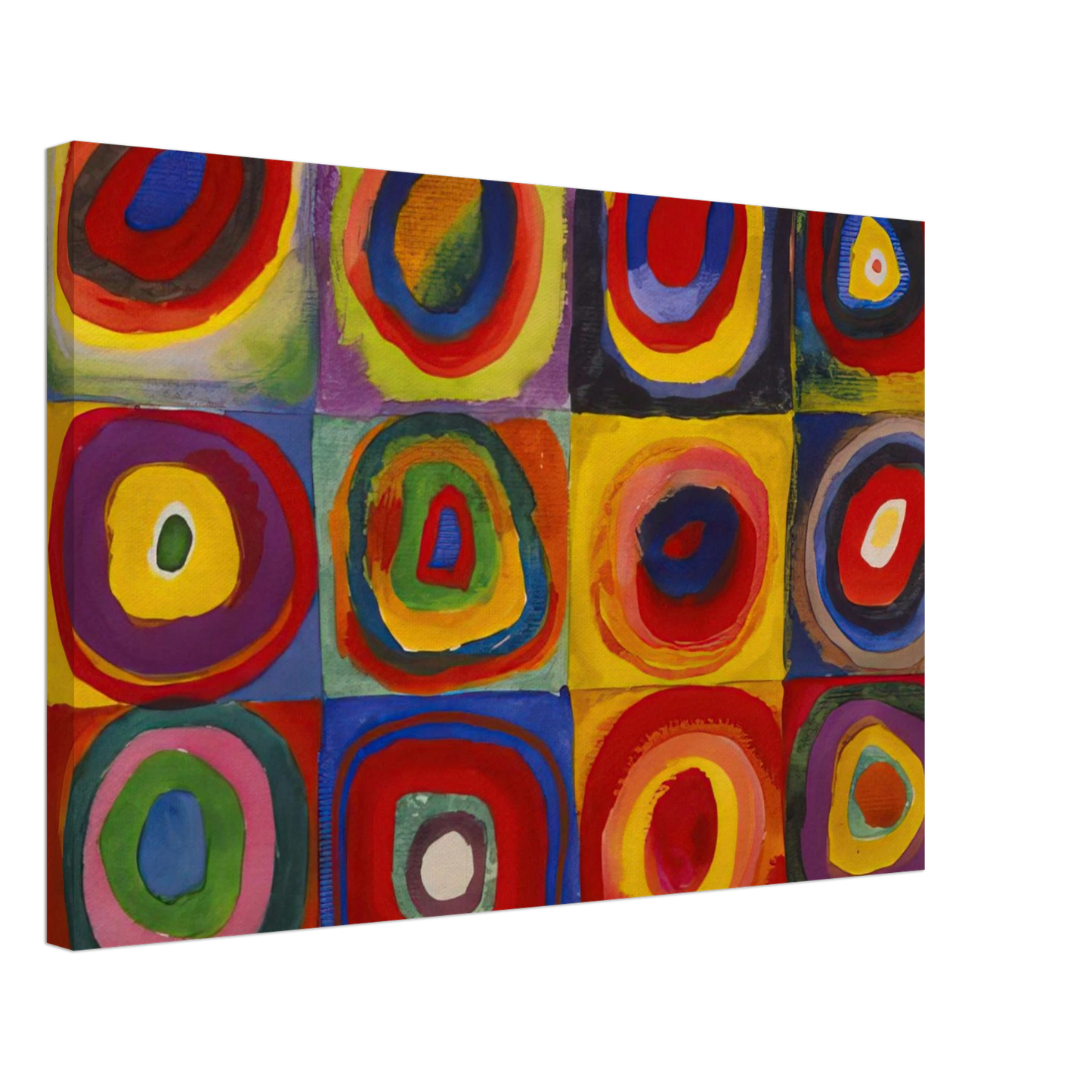 Wassily Kandinsky - COLOR STUDY SQUARES WITH CONCENTRIC CIRCLES 1913 Canvas - 40x60 cm / 16x24 inches-canvas
