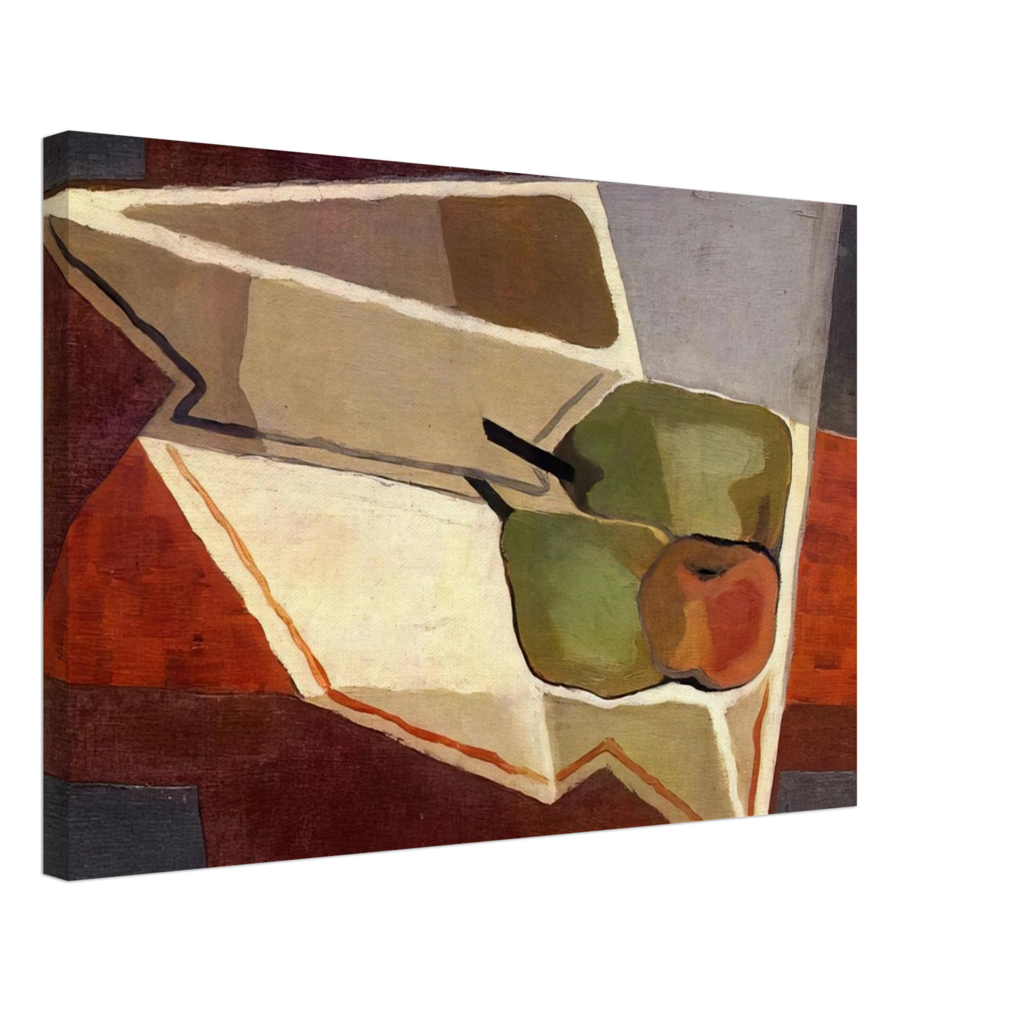 Juan Gris - FRUIT WITH BOWL 1926 Canvas - 70x100 cm / 28x40 inches-canvas