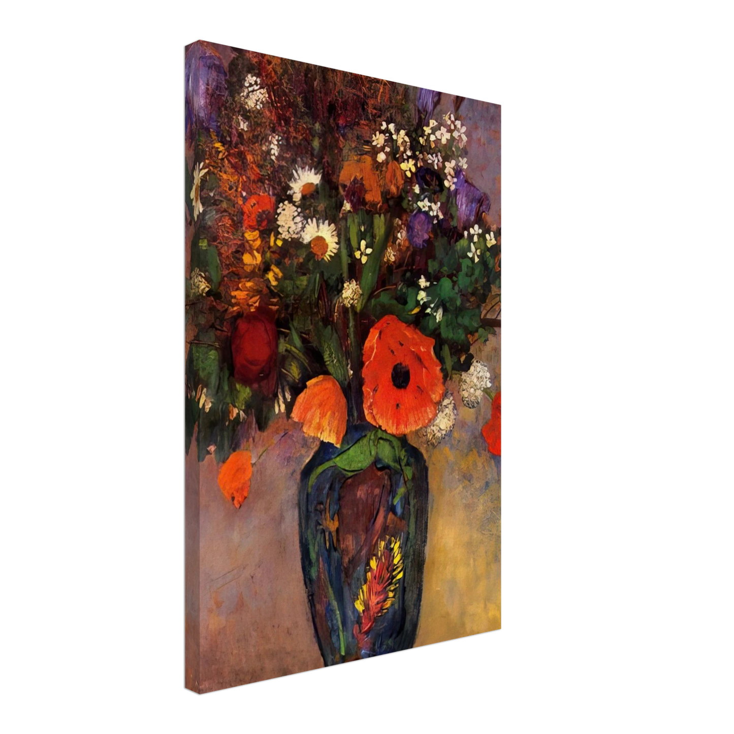 Odilon Redon - VASE DE FLEURS Canvas - 70x100 cm / 28x40 inches-canvas