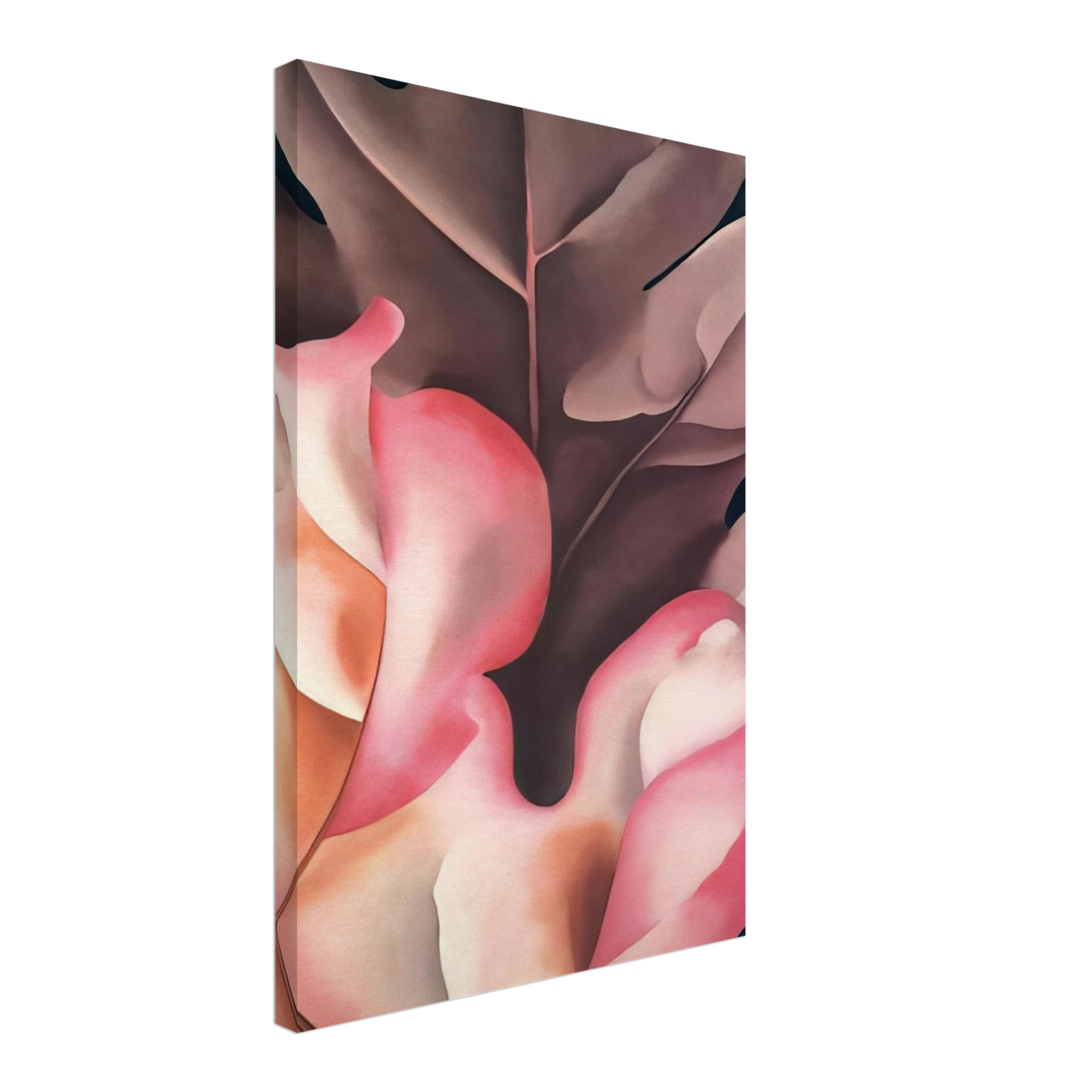 Georgia O'Keeffe - Oak Leaves Pink and Grey Canvas - 70x100 cm / 28x40 inches-canvas
