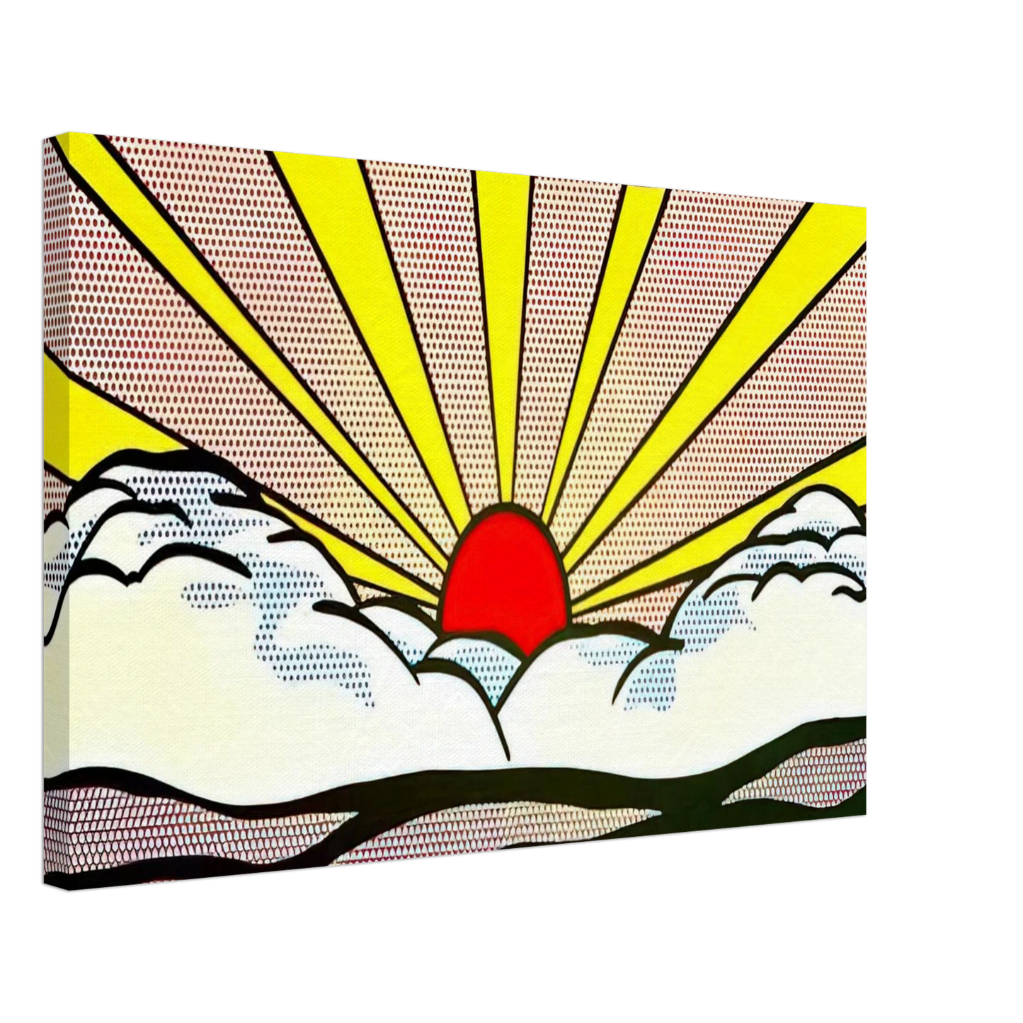 Roy Lichtenstein - SUNRISE 1965 Canvas - 70x100 cm / 28x40 inches-canvas