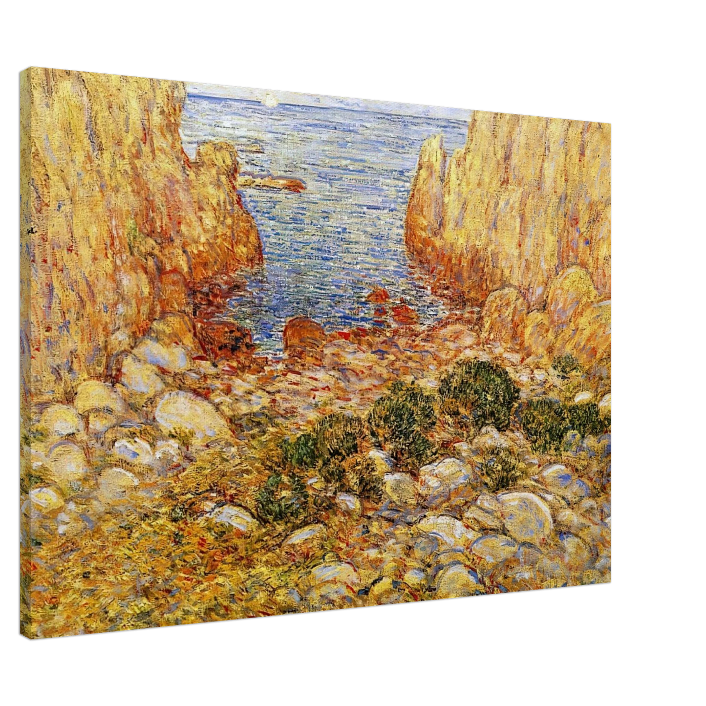 Childe Hassam - The Gorge - Appledore, Isles of Shoals Canvas - Default Title-canvas