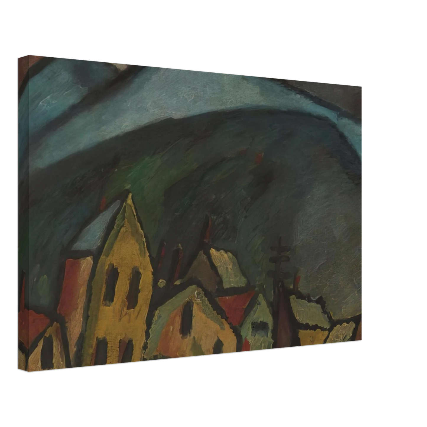 Alexej von Jawlensky - BERGLANDSCHAFT MIT H USERN 1912 Canvas - 70x100 cm / 28x40 inches-canvas