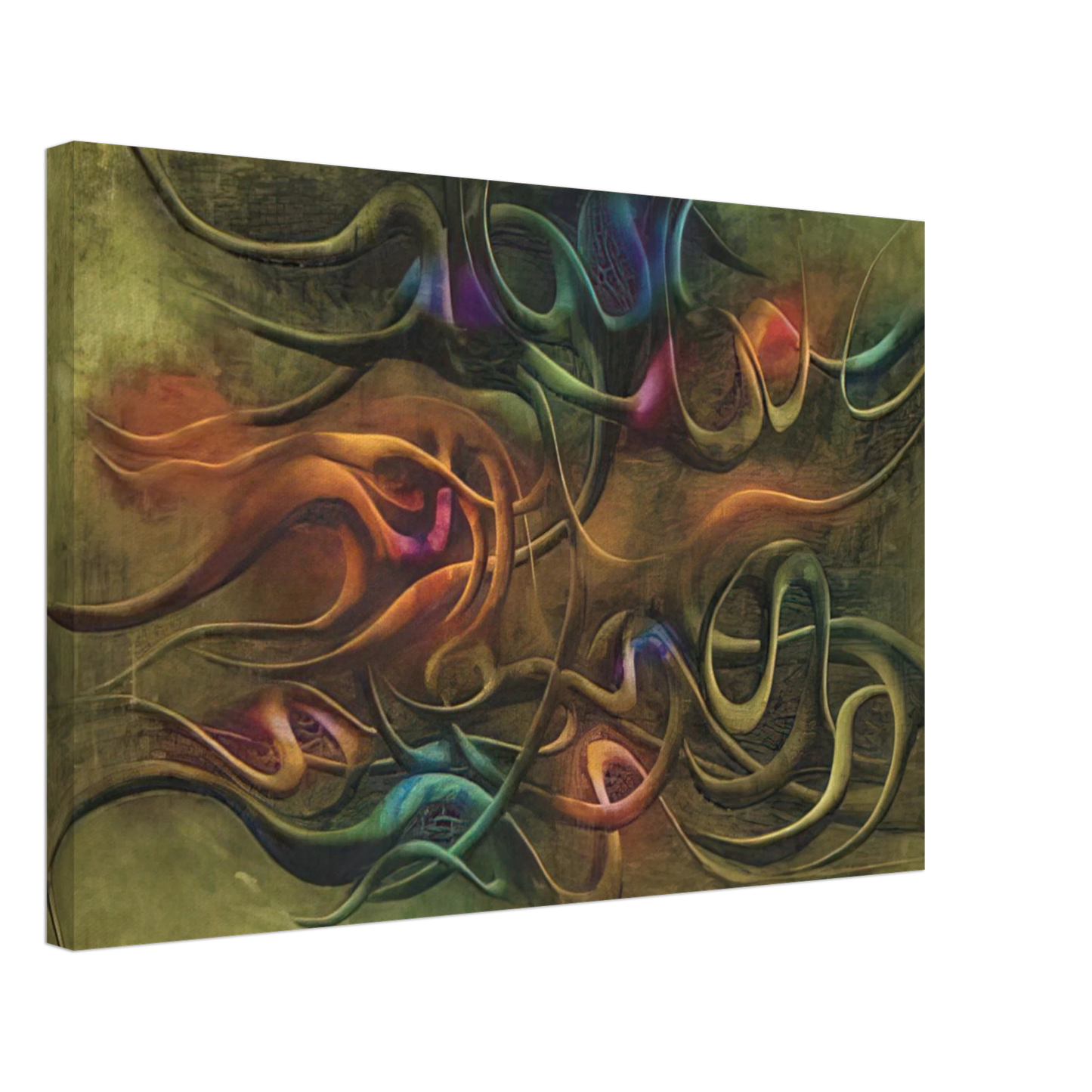 Simon Hantai - Peinture - Surrealism Canvas - 40x60 cm / 16x24 inches-canvas