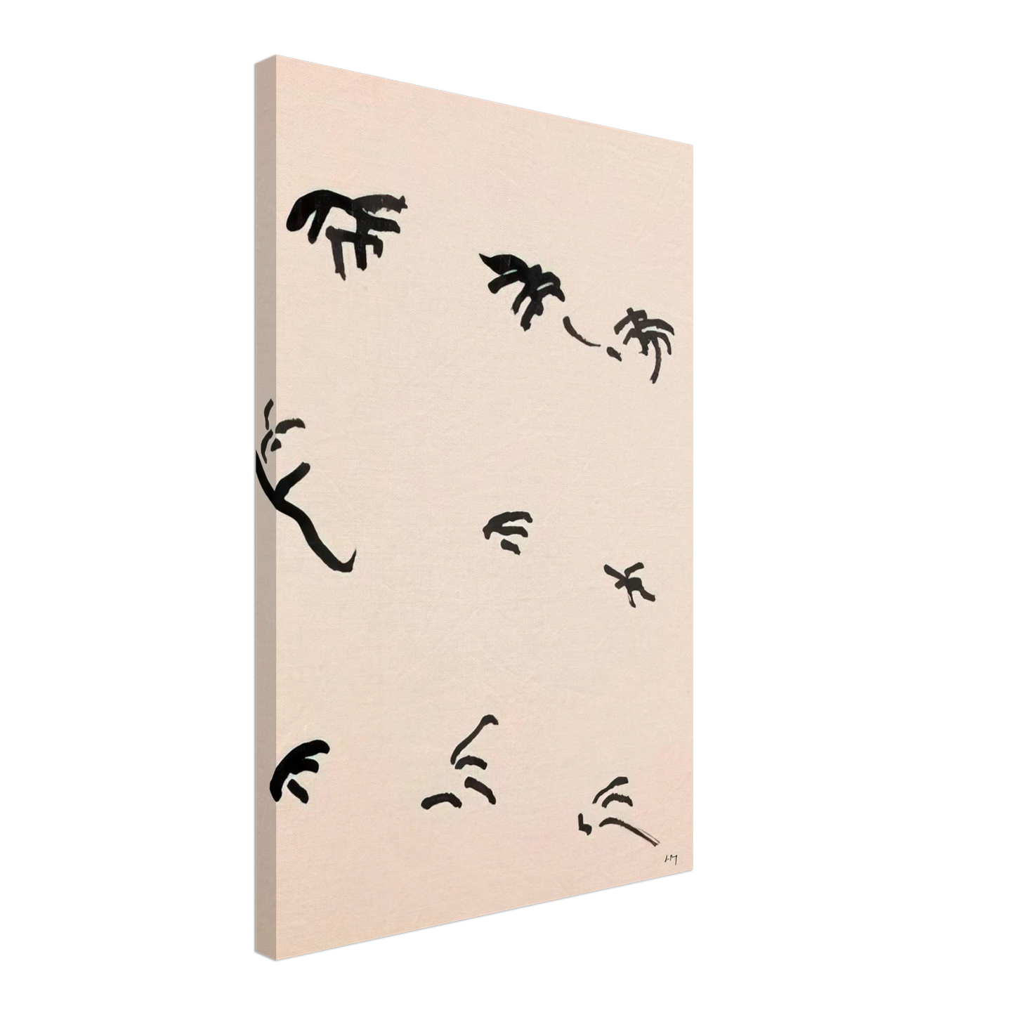 Henri Michaux - Mouvement - 1950 Canvas - 70x100 cm / 28x40 inches-canvas