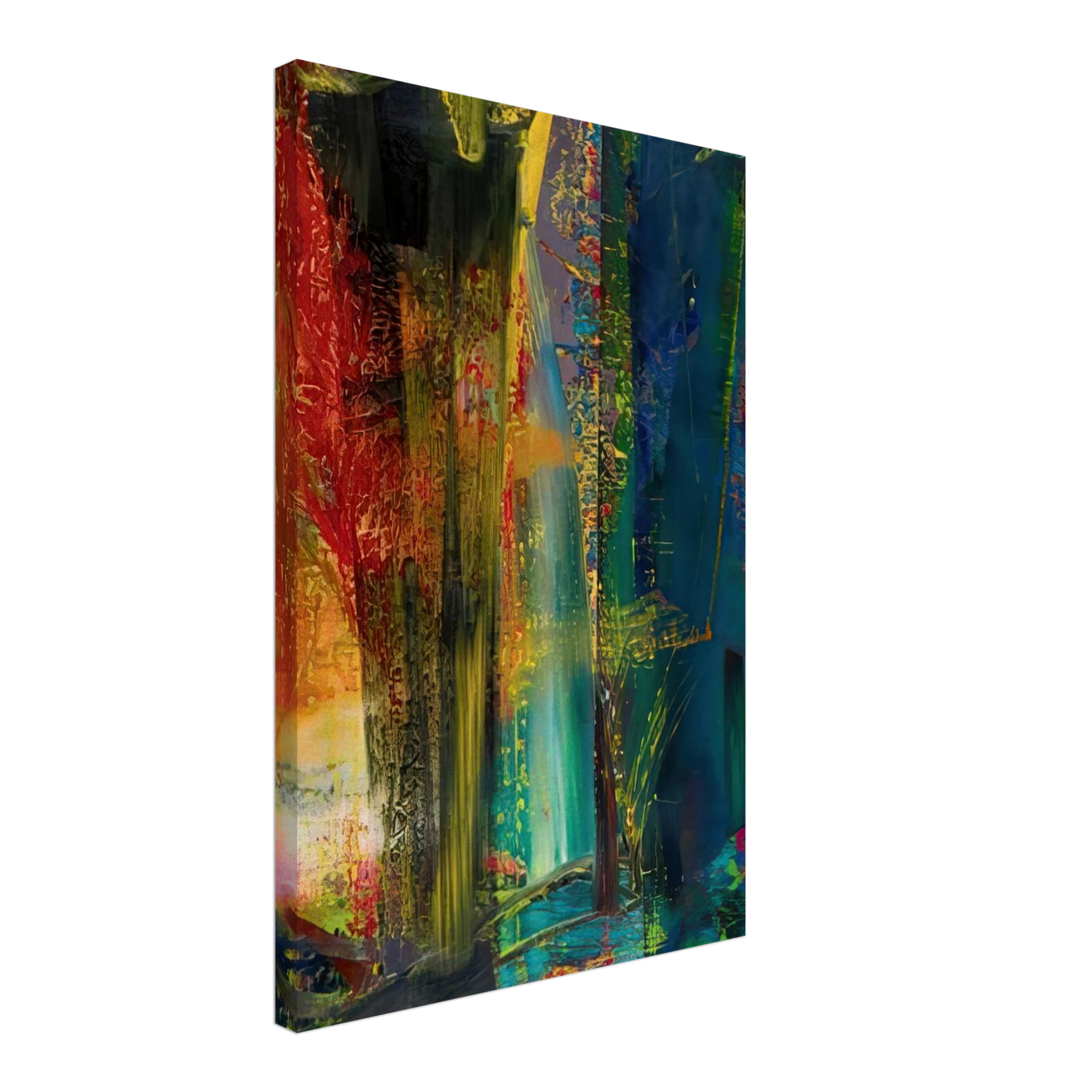 Gerhard Richter - ABSTRACT PAINTING 599 1986 Canvas - 40x60 cm / 16x24 inches-canvas