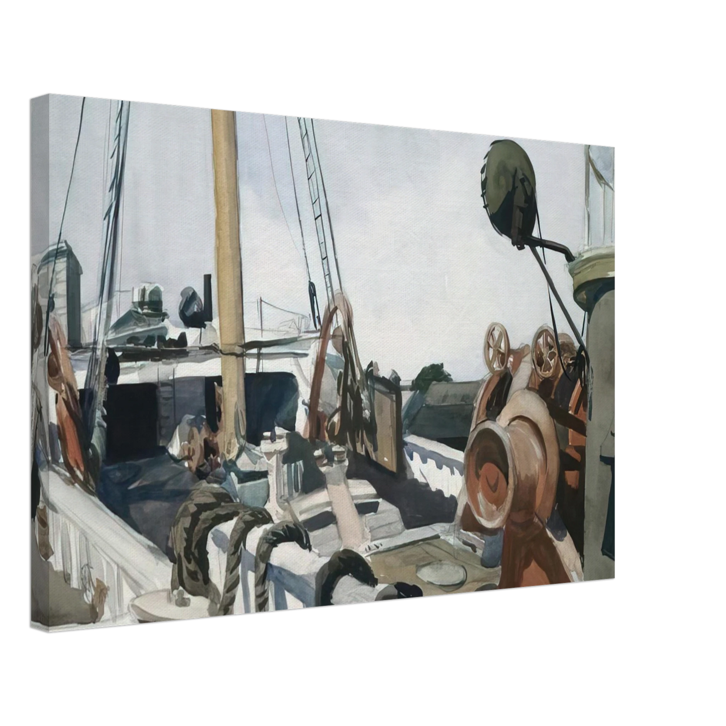 Edward Hopper - Deck of a Beam Trawler, Gloucester Canvas - 70x100 cm / 28x40 inches-canvas