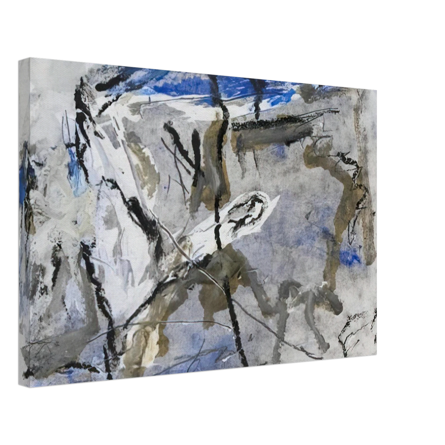 Emil Schumacher - GE-11 - 1997 Canvas - 40x60 cm / 16x24 inches-canvas