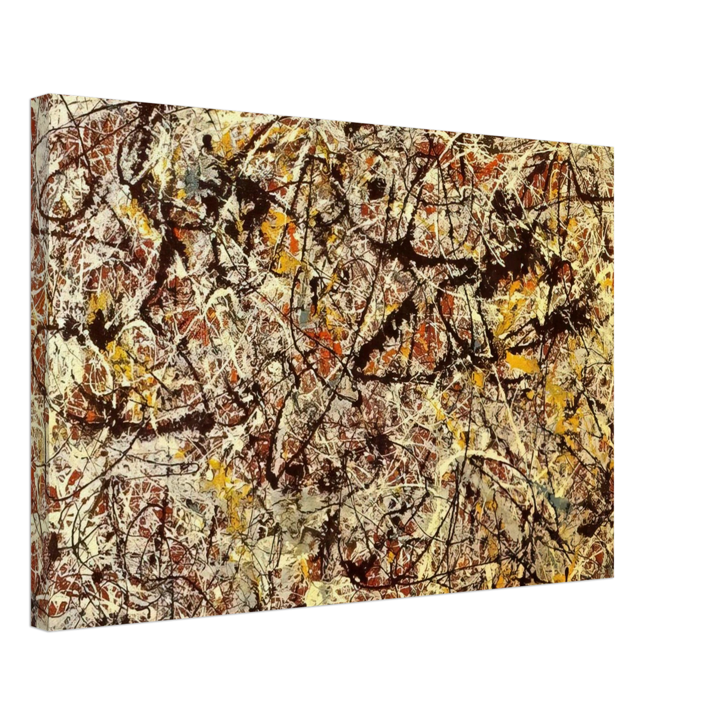 Jackson Pollock - MURAL ON INDIAN RED GROUND 1950 Canvas - 40x60 cm / 16x24 inches-canvas
