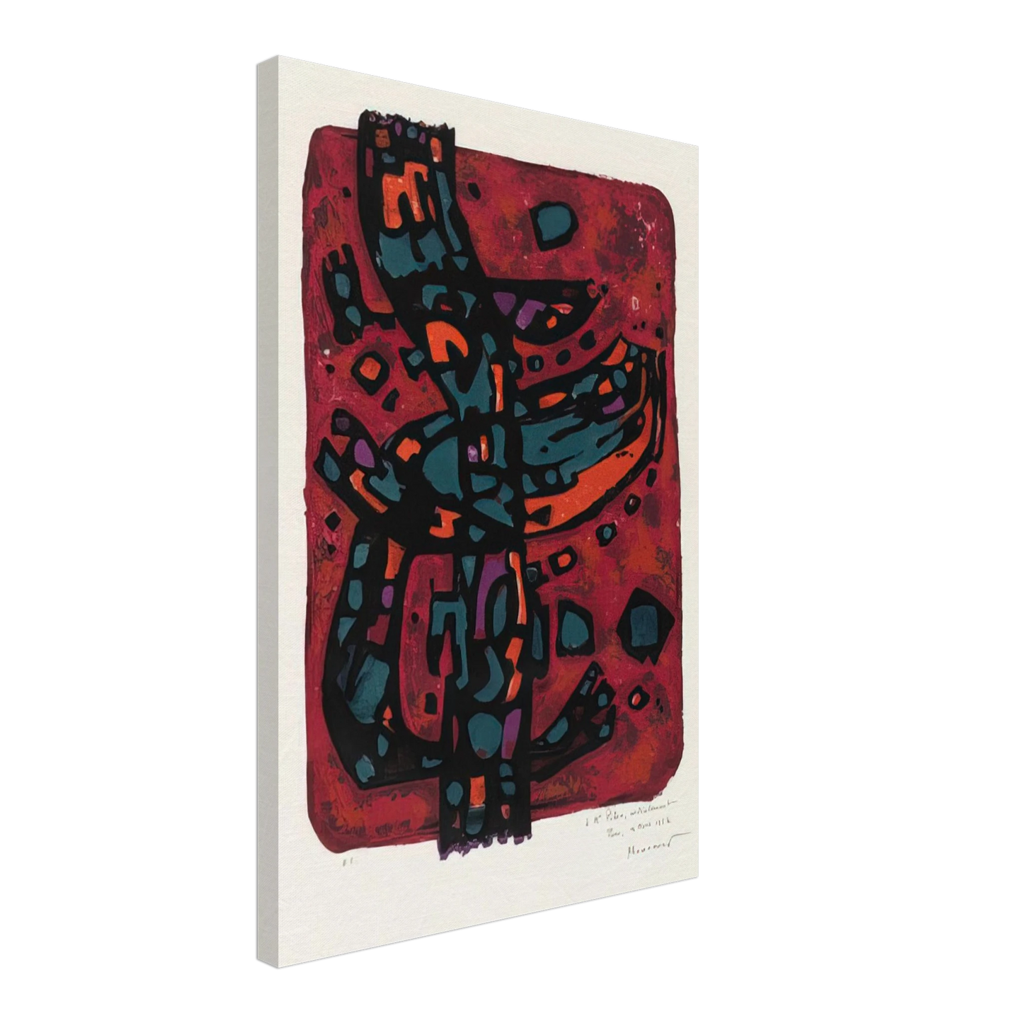 Alfred Manessier - Living Flame - 1954 Canvas - 40x60 cm / 16x24 inches-canvas