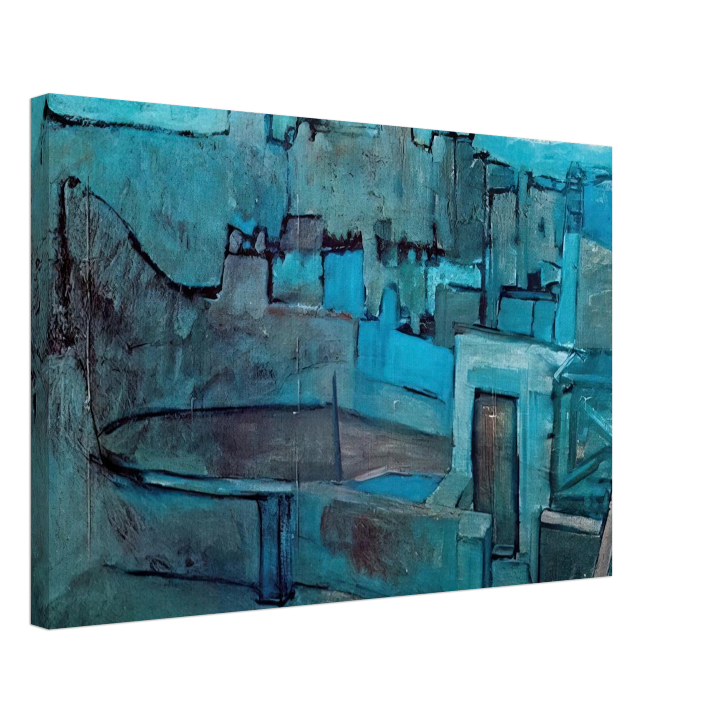 Pablo Picasso - The roofs of Barcelona Canvas - 40x60 cm / 16x24 inches-canvas