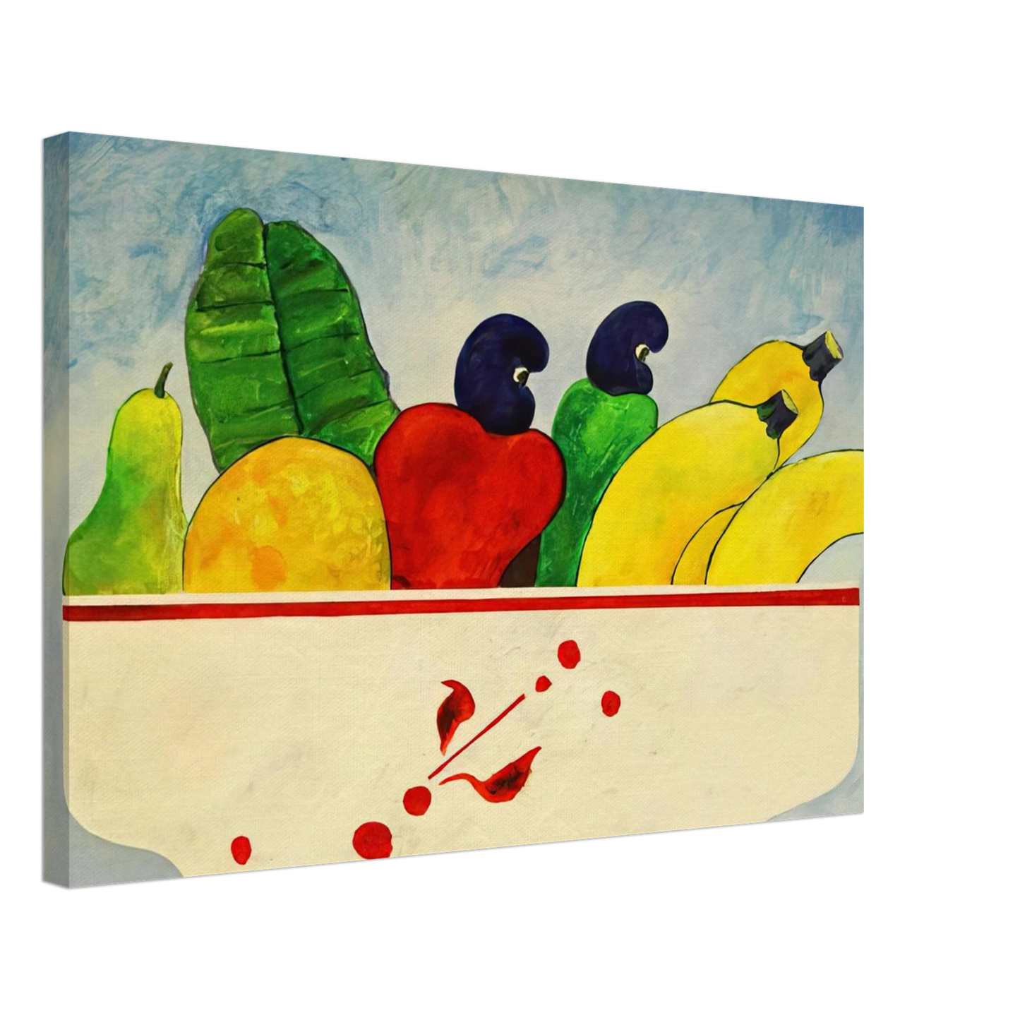 Aldemir Martins - Cesta Com Frutas - 1998 Canvas - 70x100 cm / 28x40 inches-canvas
