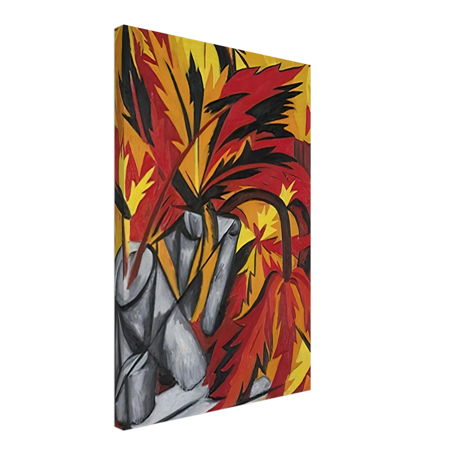 Natalia Goncharova - Flowers - 1912 Canvas - 70x100 cm / 28x40 inches-canvas