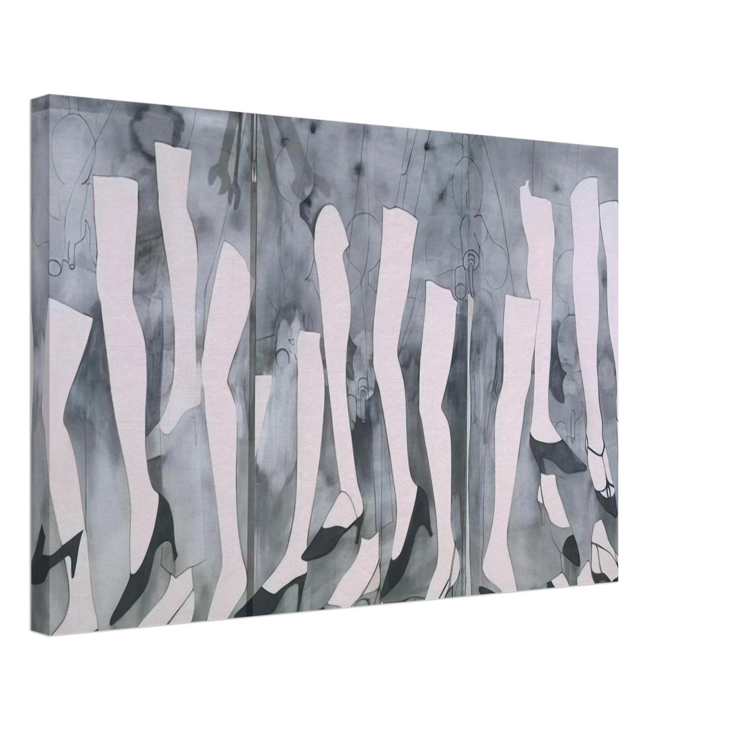 Jim Dine - WALKING DREAM WITH A FOUR FOOT CLAMP 1965 Canvas - 40x60 cm / 16x24 inches-canvas