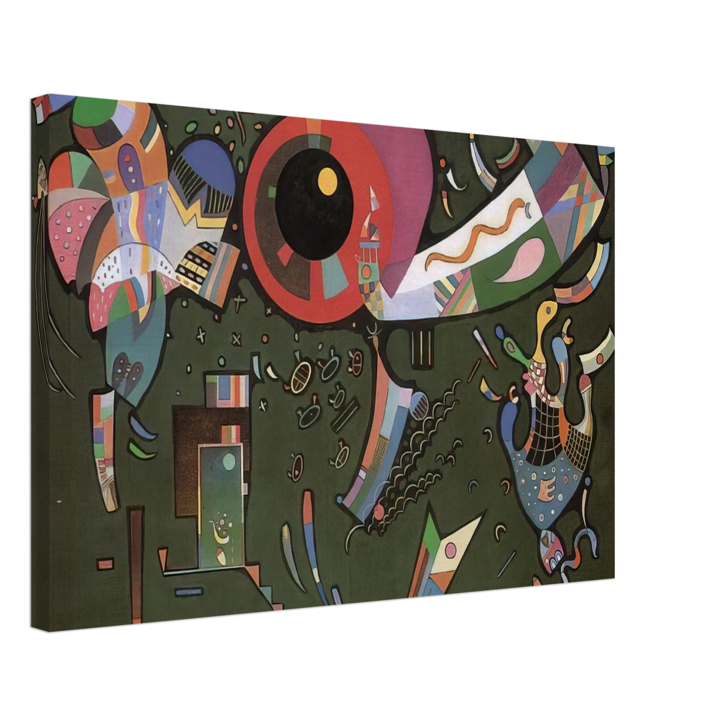 Wassily Kandinsky - AROUND THE CIRCLE 1940 Canvas - 40x60 cm / 16x24 inches-canvas