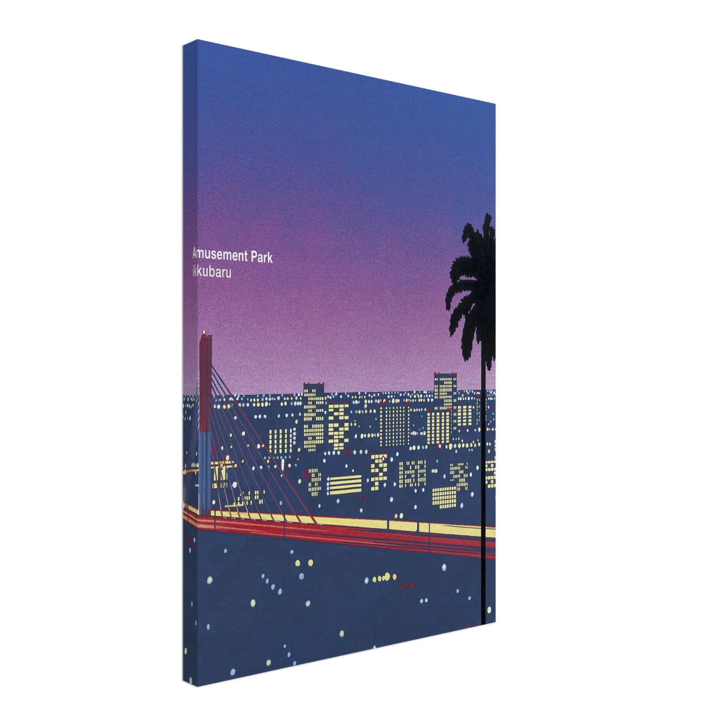 Hiroshi Nagai - Ikkubaru Amusement City Canvas - 40x60 cm / 16x24 inches-canvas