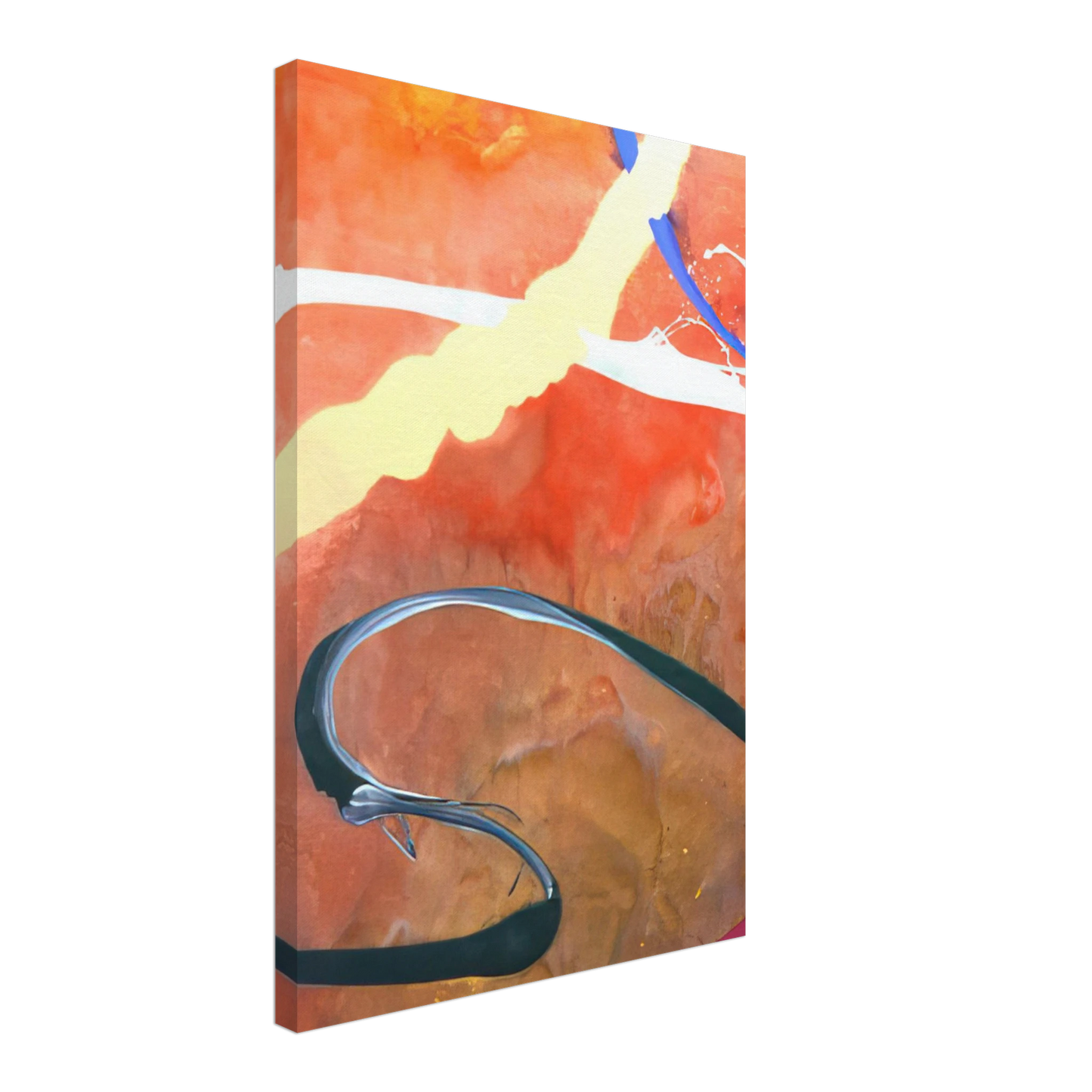 Ronnie Landfield - Serpentine - 1969 Canvas - 40x60 cm / 16x24 inches-canvas