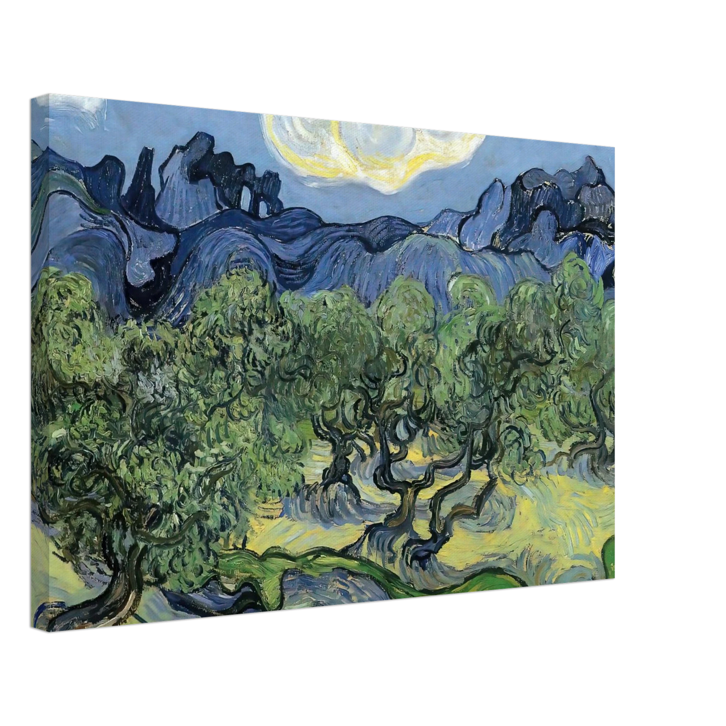Vincent van Gogh - The Alpilles with Olive Trees in the Foreground Canvas - 70x100 cm / 28x40 inches-canvas