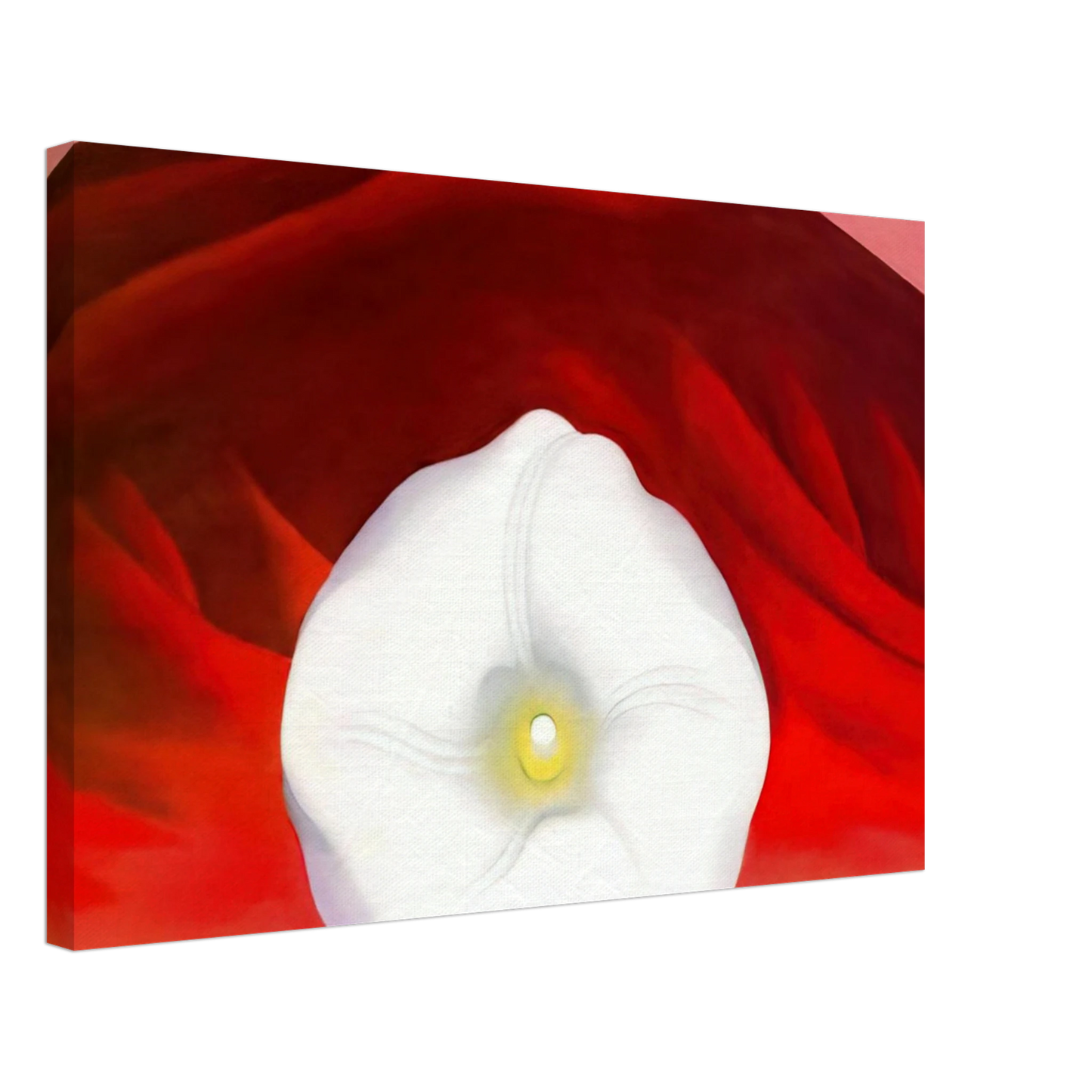 Georgia O'Keeffe - Red hills and white flower Canvas - 40x60 cm / 16x24 inches-canvas