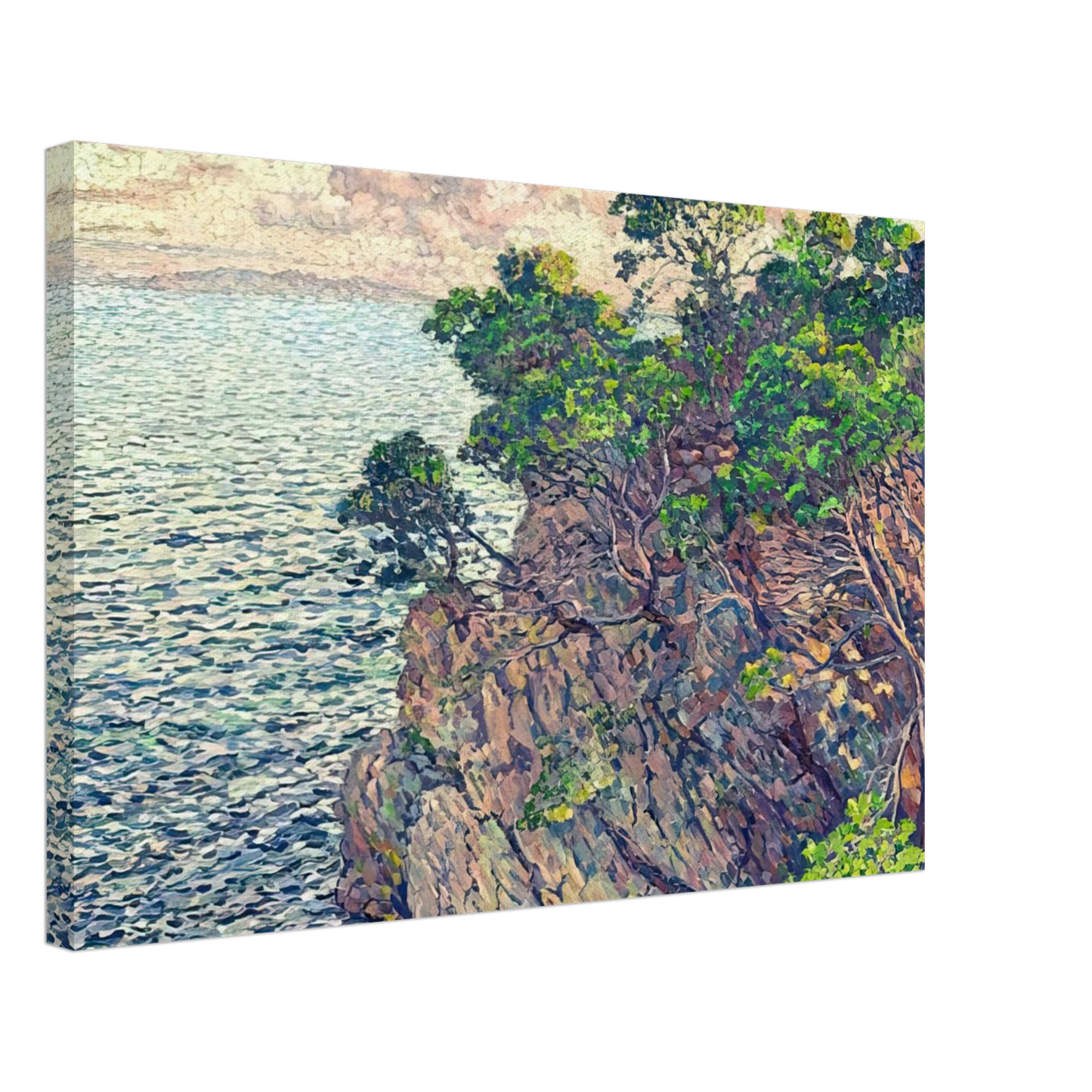 Theo van Rysselberghe - THE POINT OF ROSSIGNOL 1905 Canvas - 40x60 cm / 16x24 inches-canvas