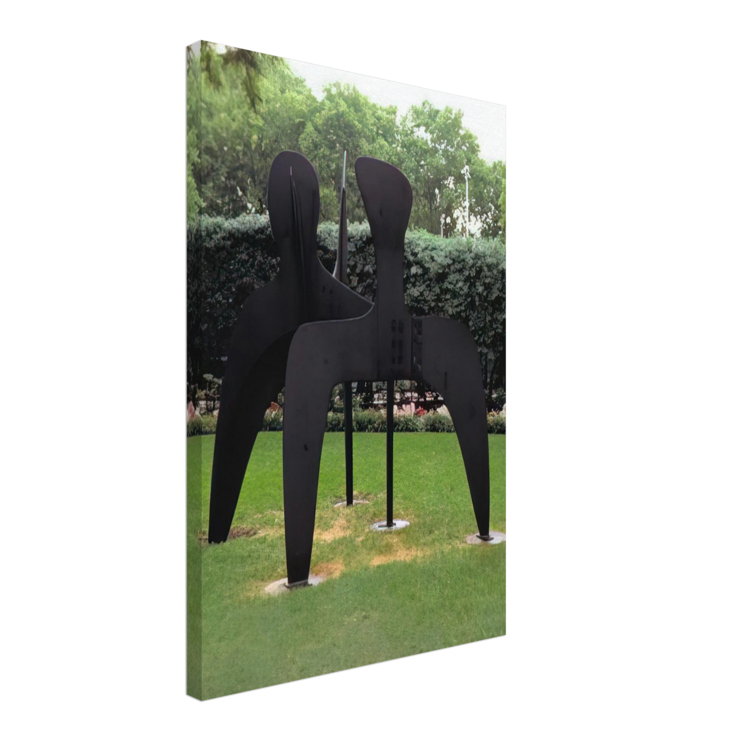 Alexander Calder - THREE BOLLARDS 1970 Canvas - 40x60 cm / 16x24 inches-canvas