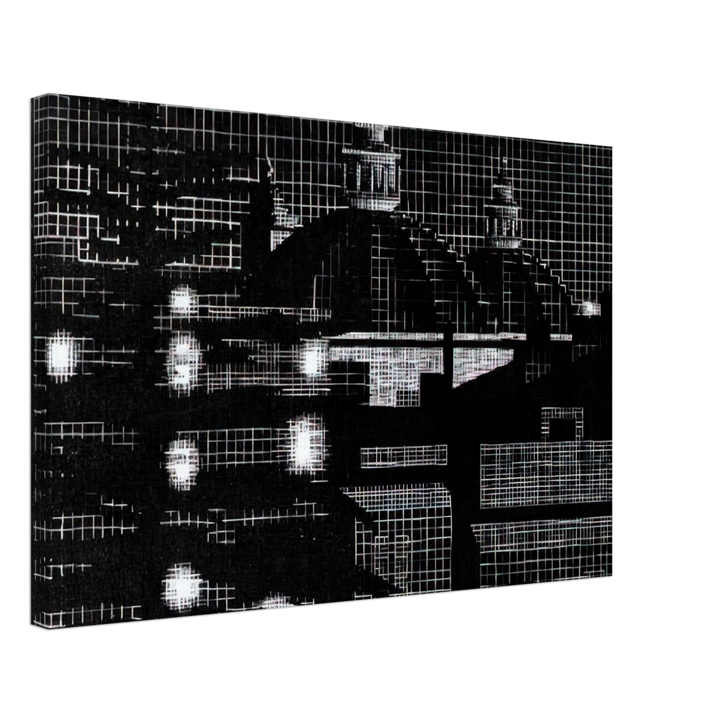 MC Escher - NOCTURNAL ROME 5 Canvas - 40x60 cm / 16x24 inches-canvas